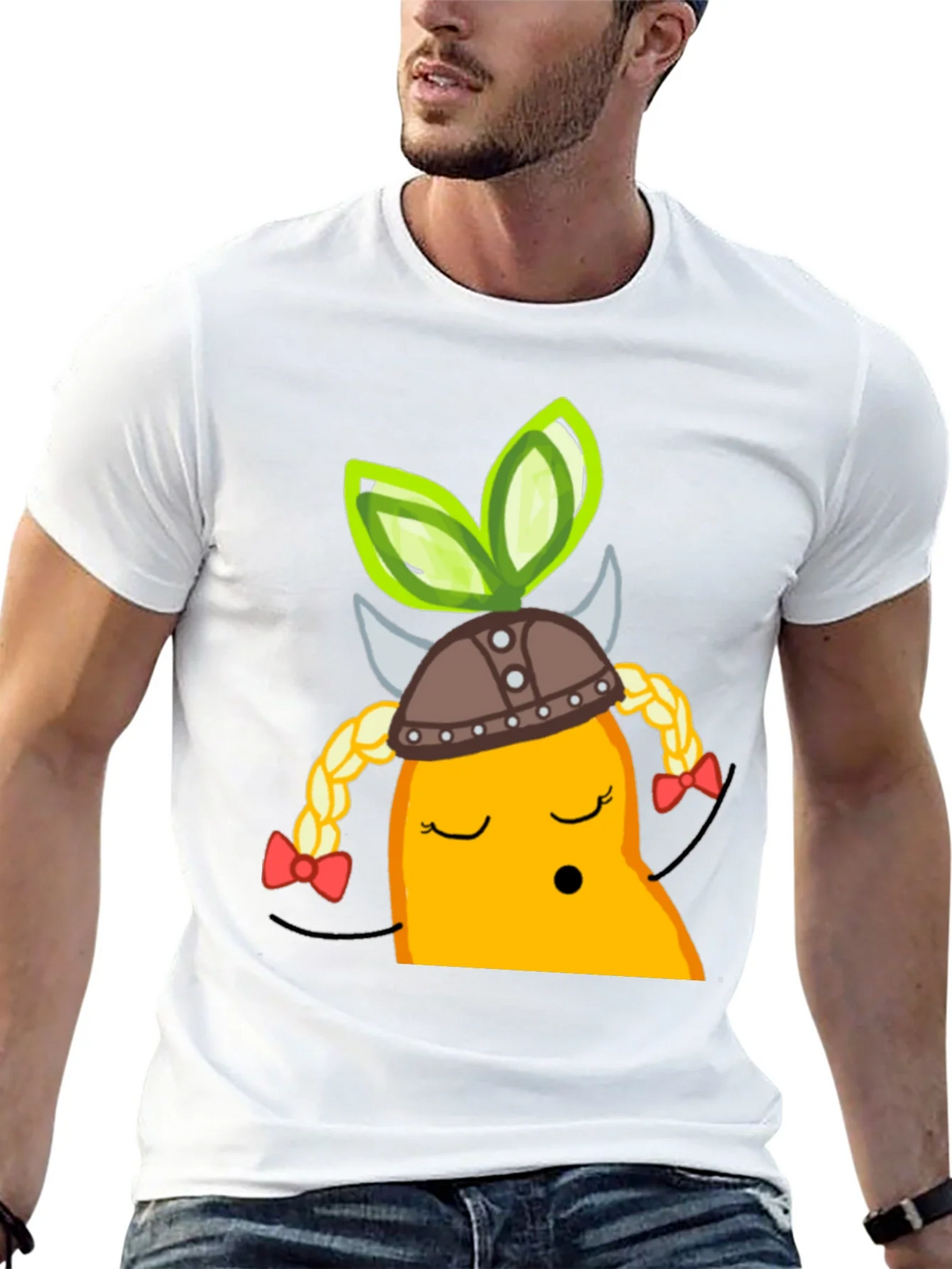 Viking Pear Cartoon Graphic Tee product image 2