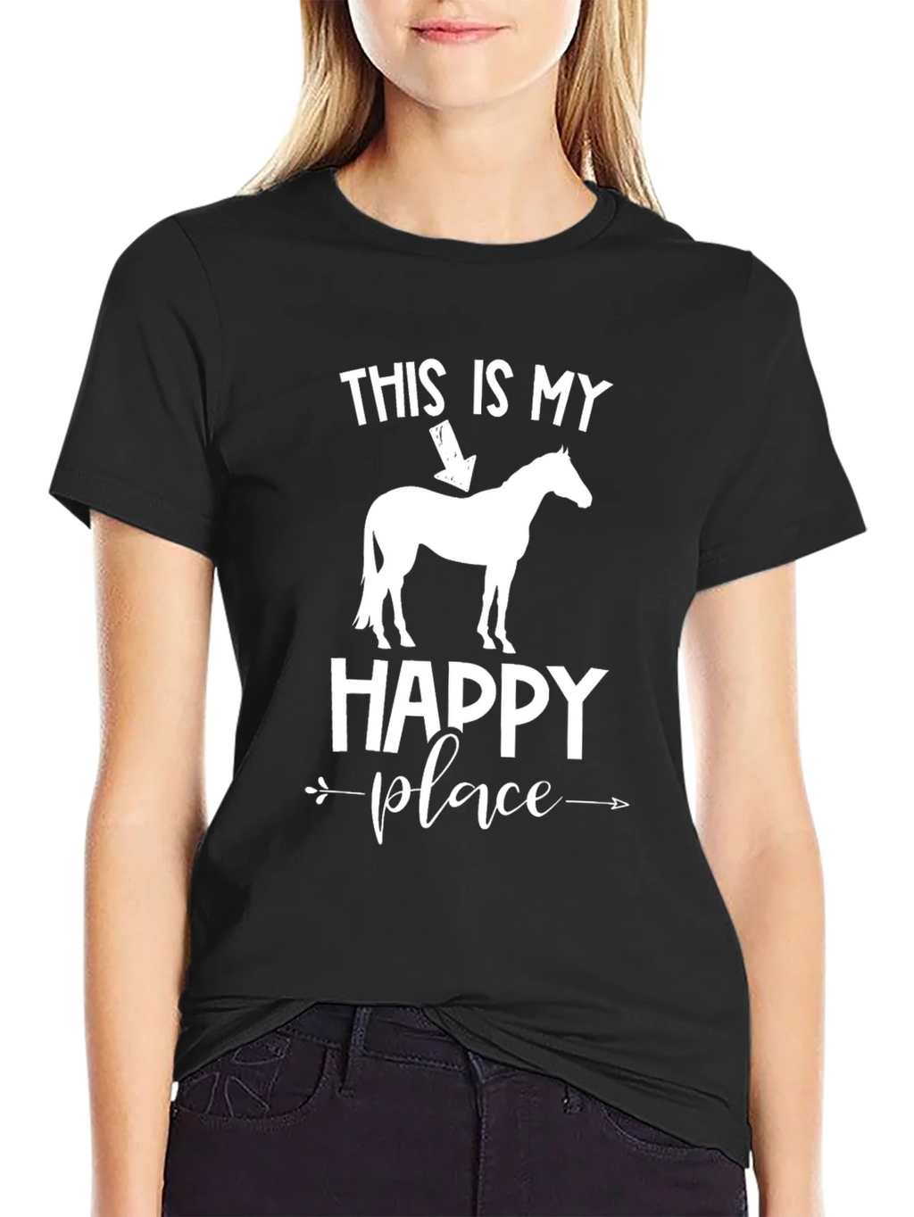 Horse Lover T-Shirt: My Happy Place Design product image 2