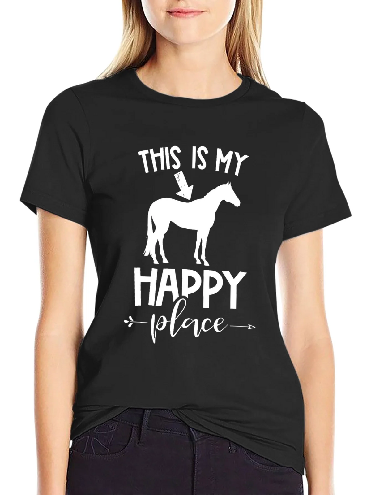 Horse Lover T-Shirt: My Happy Place Design product image 2