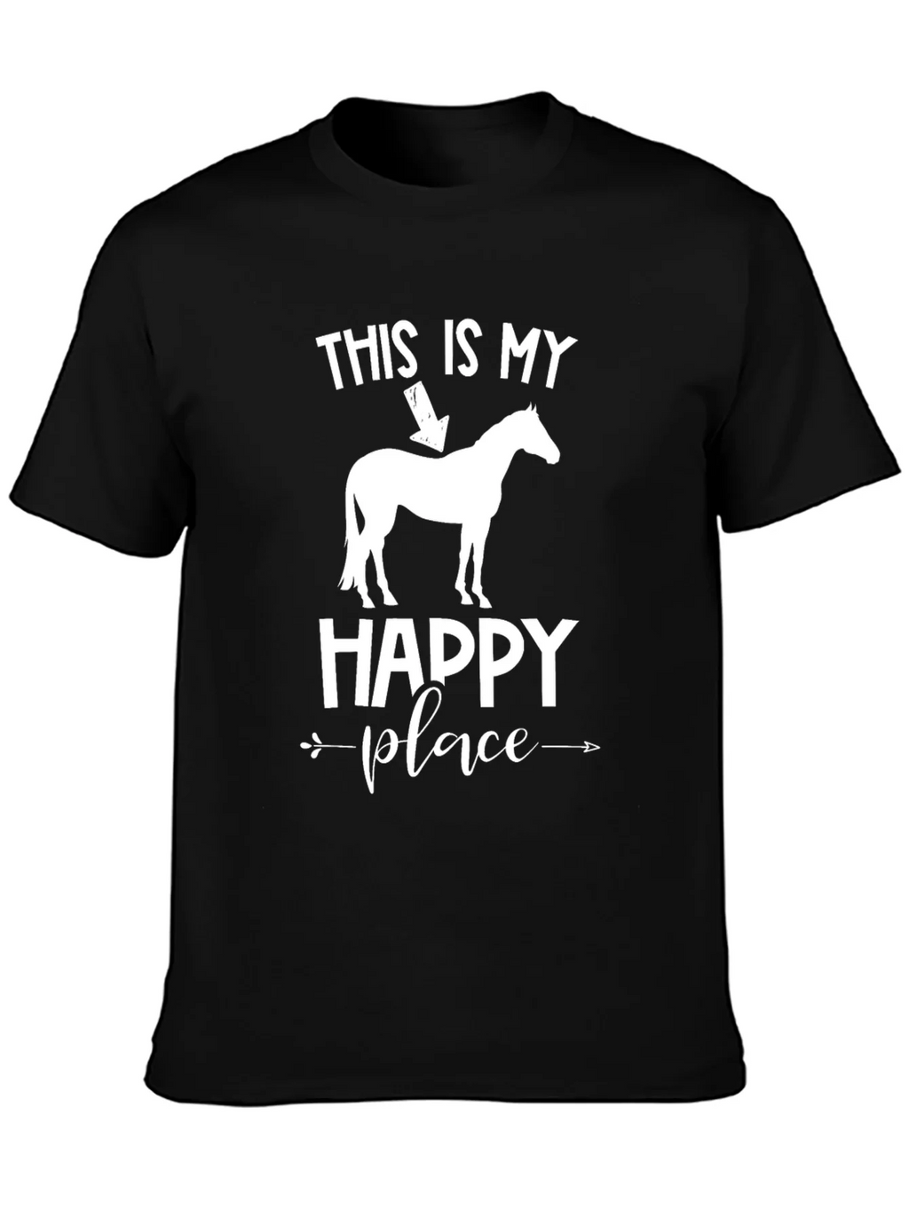 Horse Lover T-Shirt: My Happy Place Design product image 3