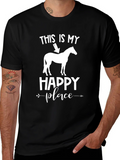 Horse Lover T-Shirt: My Happy Place Design product image 1