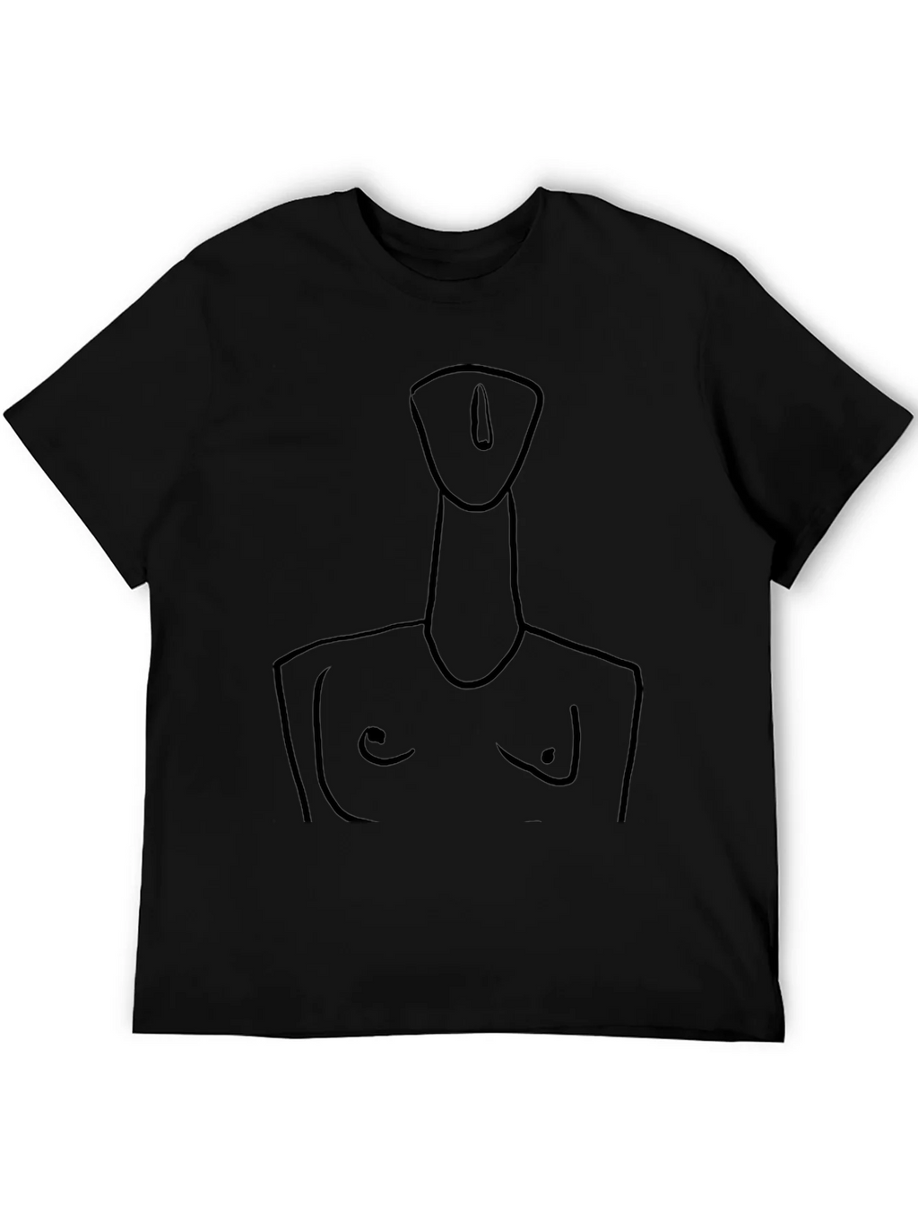 Abstract Line Art Tee - Modern Black T-Shirt product image 5