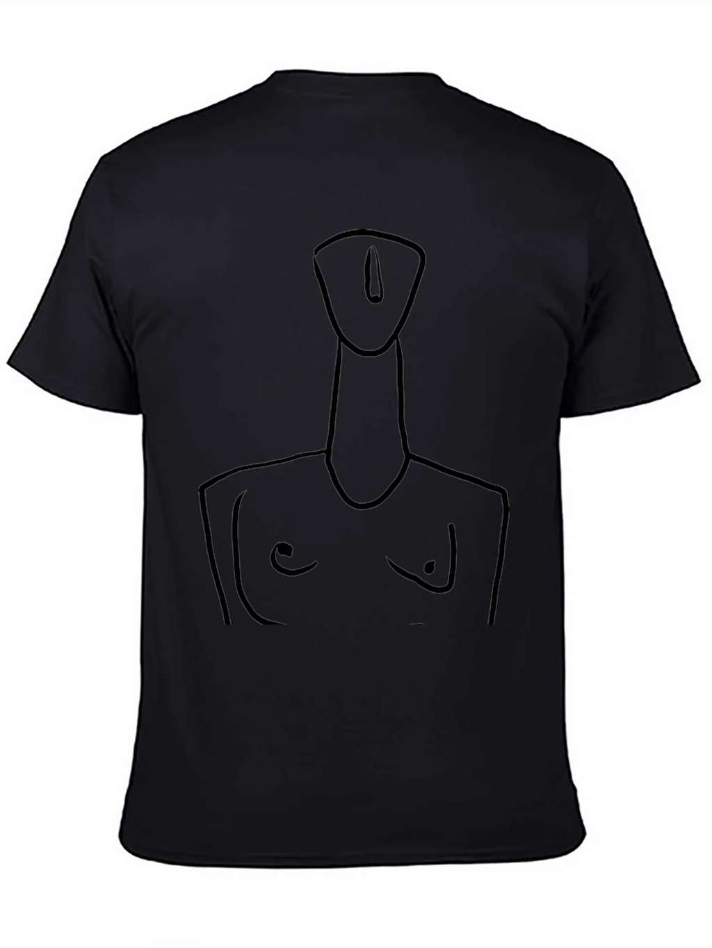 Abstract Line Art Tee - Modern Black T-Shirt product image 4