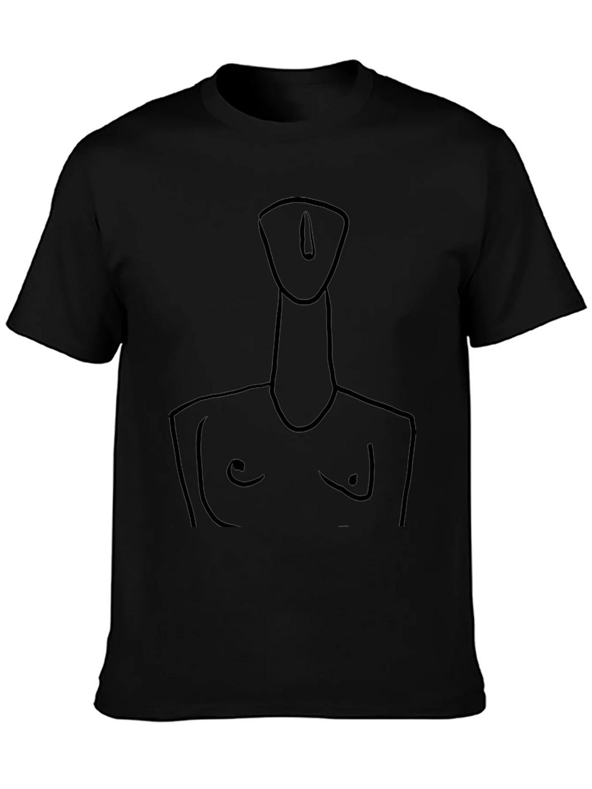 Abstract Line Art Tee - Modern Black T-Shirt product image 3