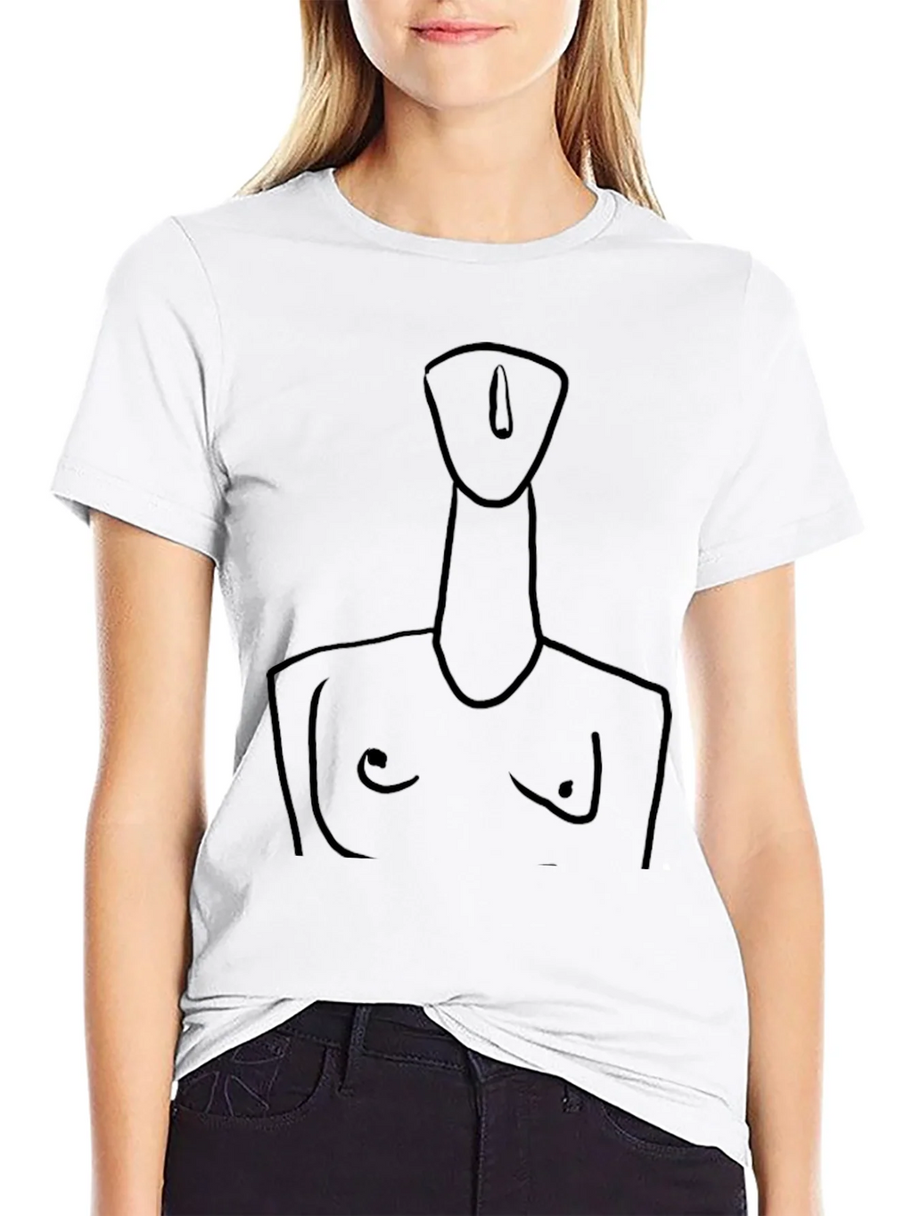 Abstract Line Art Tee - Modern Black T-Shirt product image 8
