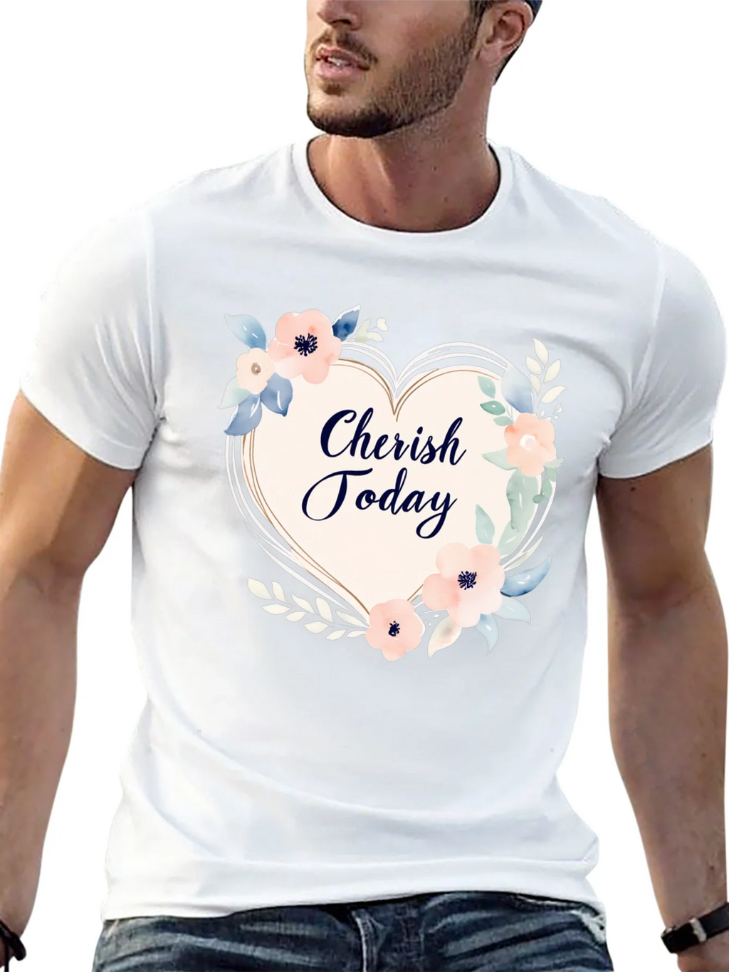 Cherish Today Floral Heart Graphic T-Shirt product image 12