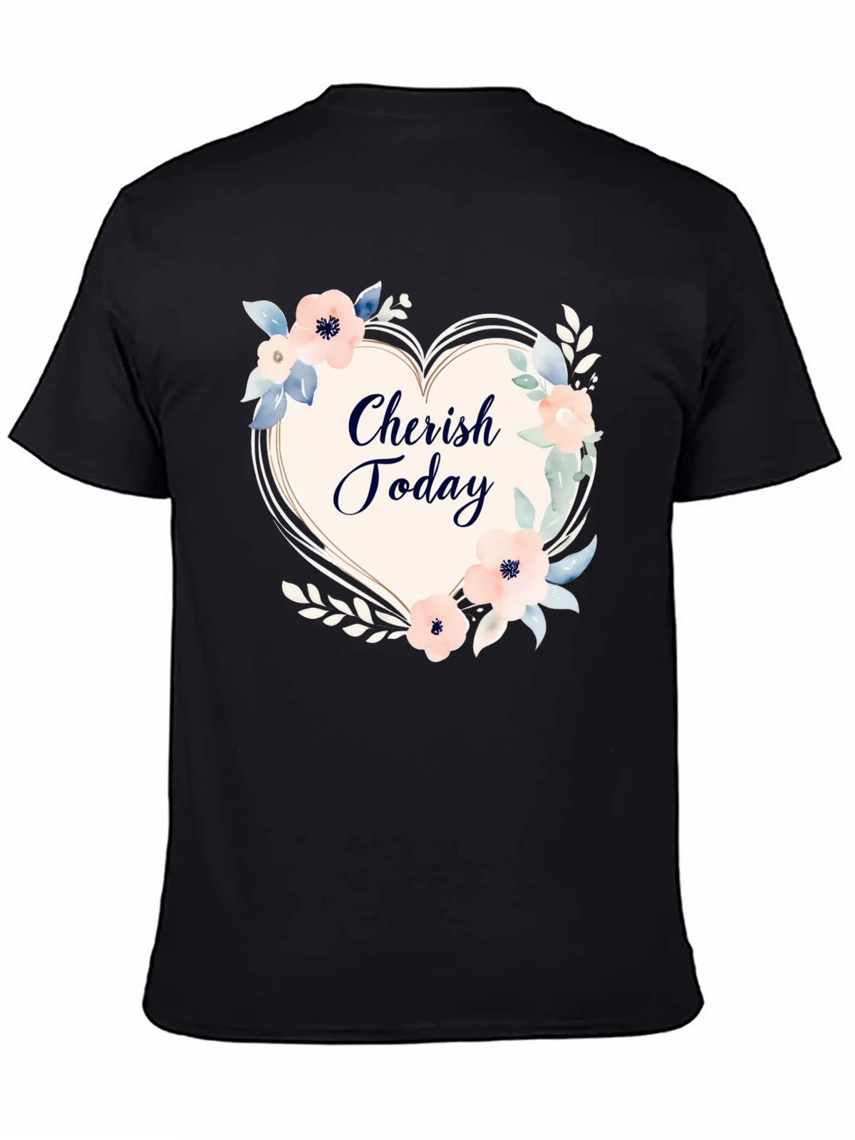 Cherish Today Floral Heart Graphic T-Shirt product image 4