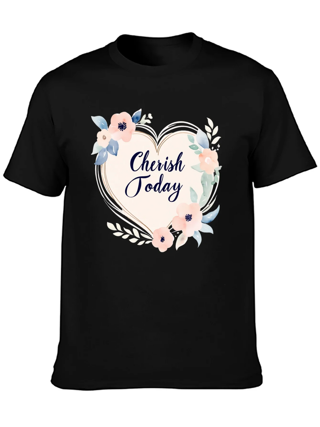 Cherish Today Floral Heart Graphic T-Shirt product image 3