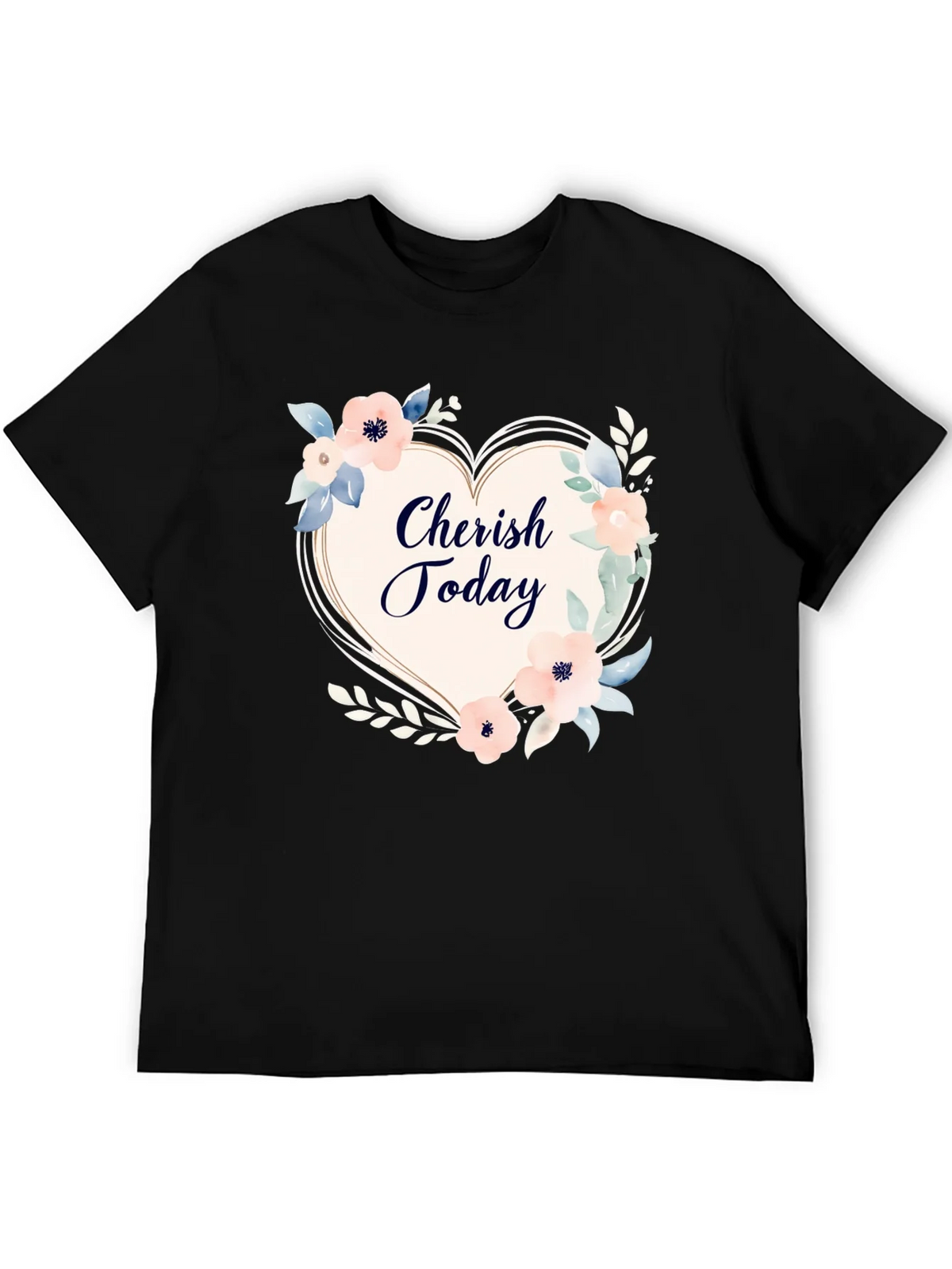 Cherish Today Floral Heart Graphic T-Shirt product image 5