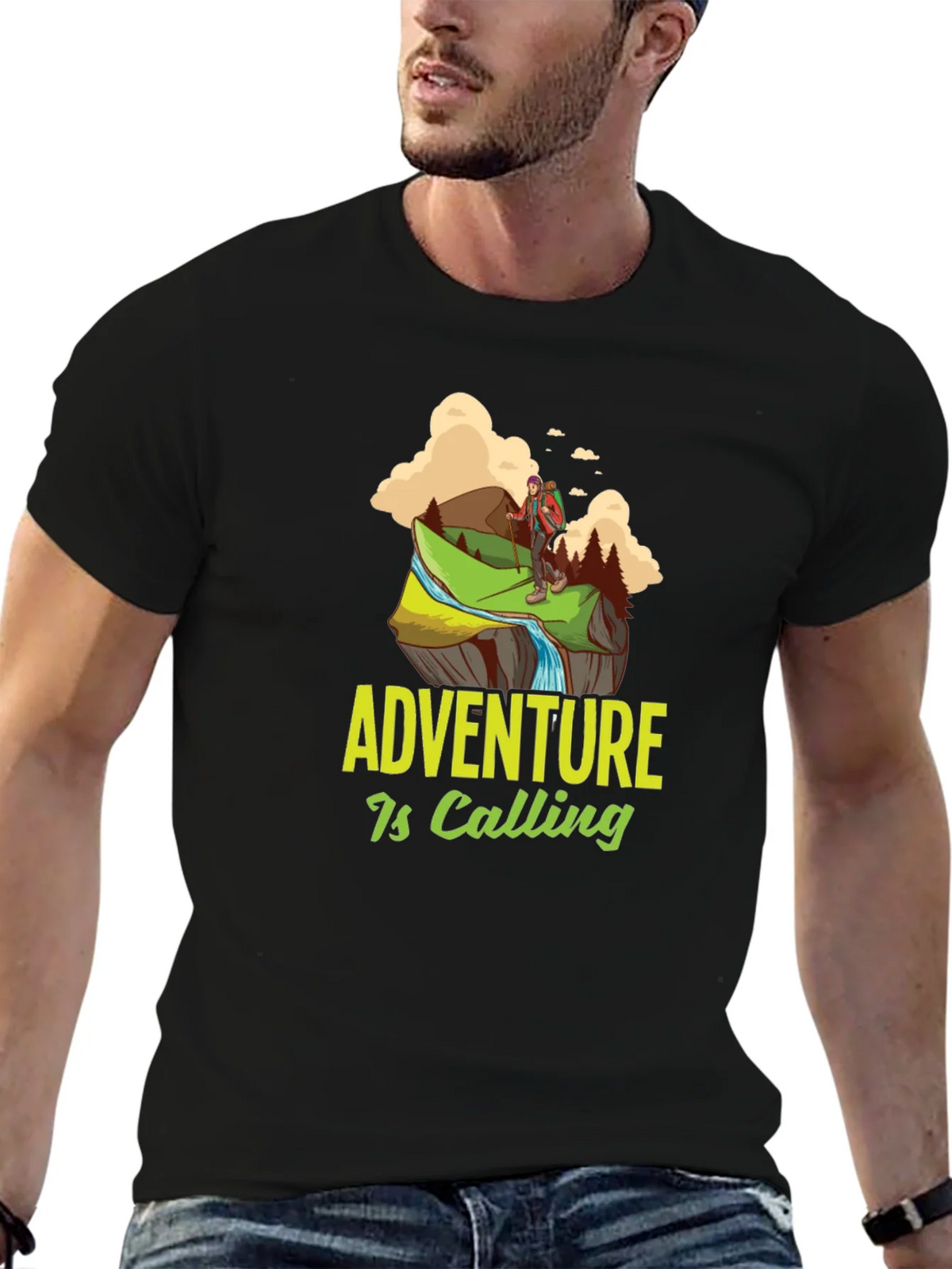 Adventure is Calling Graphic Tee - Black product image 3