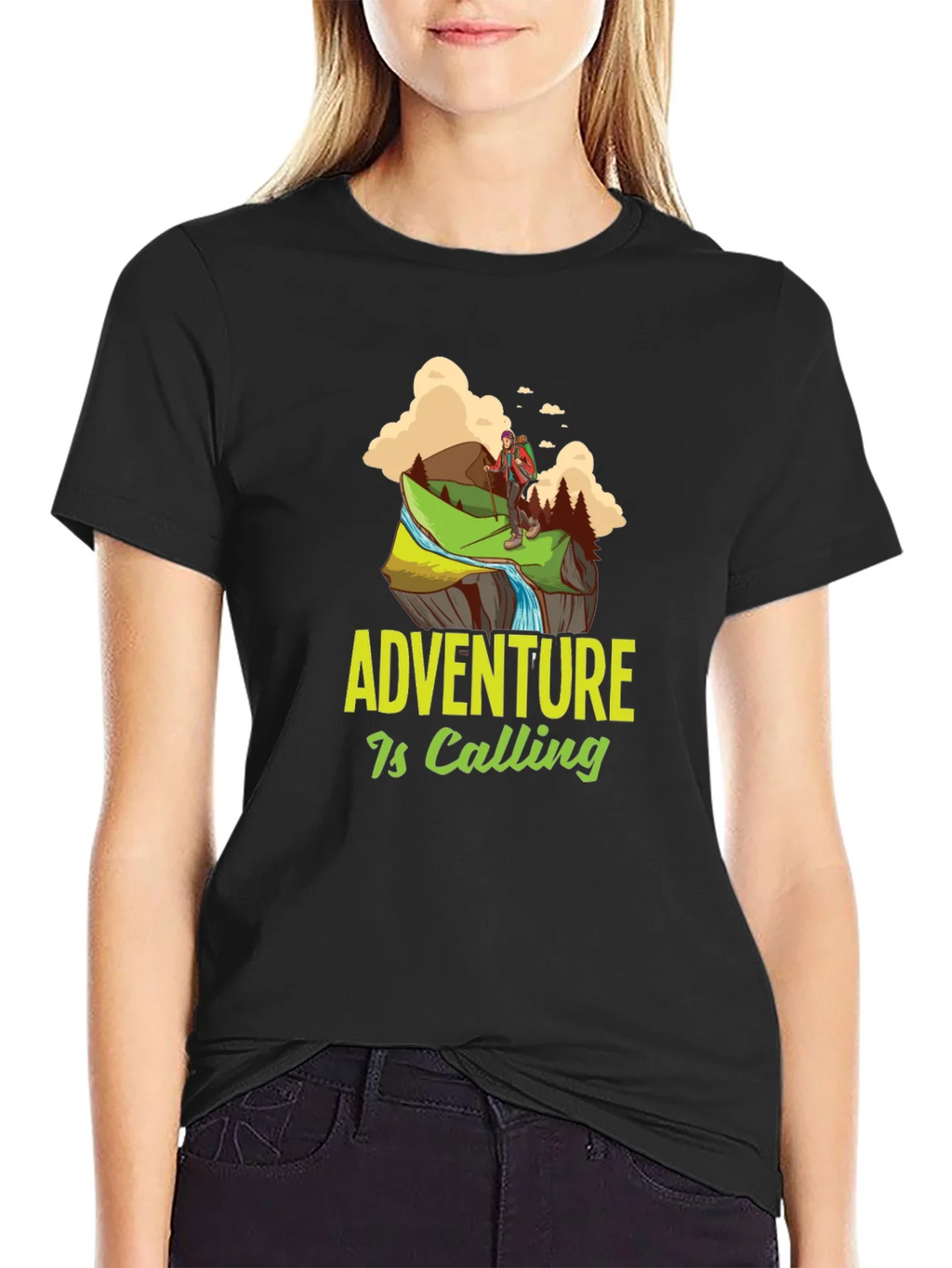 Adventure is Calling Graphic Tee - Black product image 1