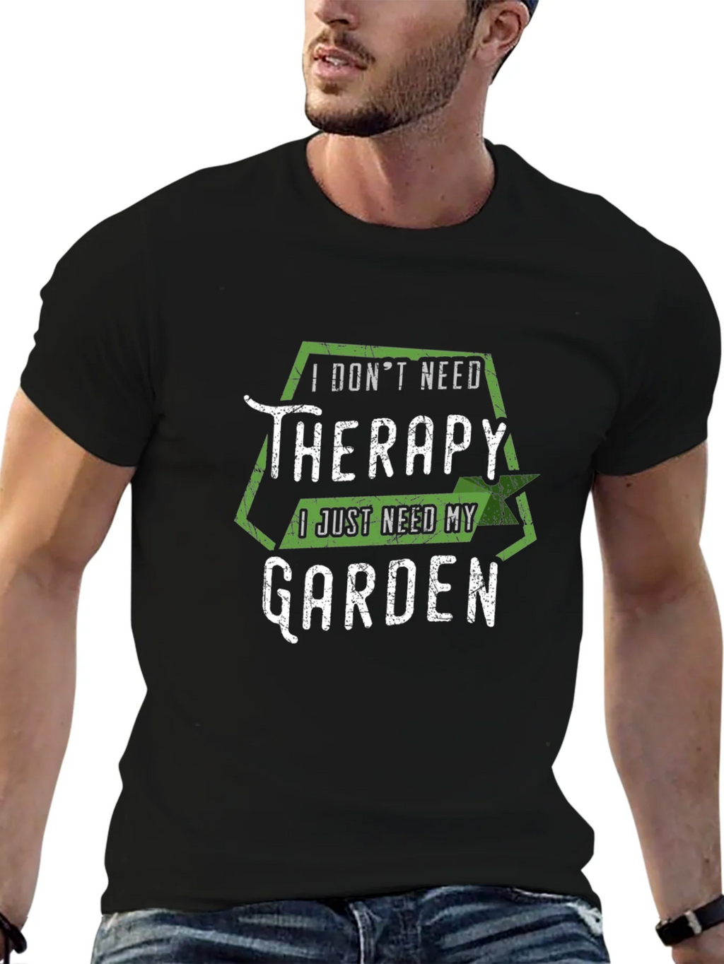 Funny Garden Therapy T-Shirt - Black product image 5