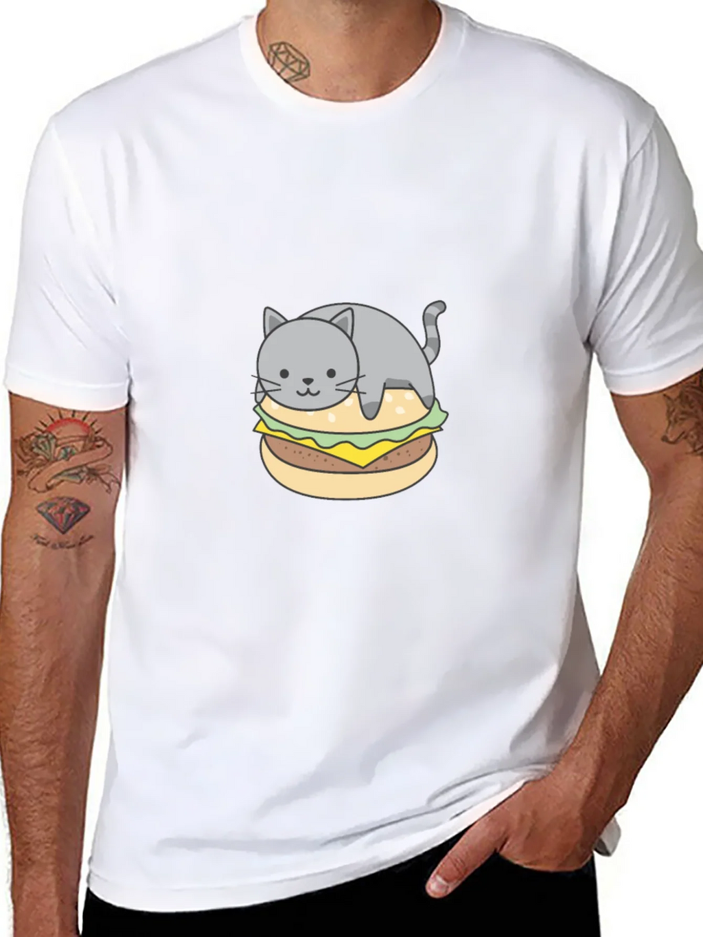Cat Burger Graphic Tee - Unique & Comfy product image 6