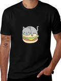 Cat Burger Graphic Tee - Unique & Comfy product image 1