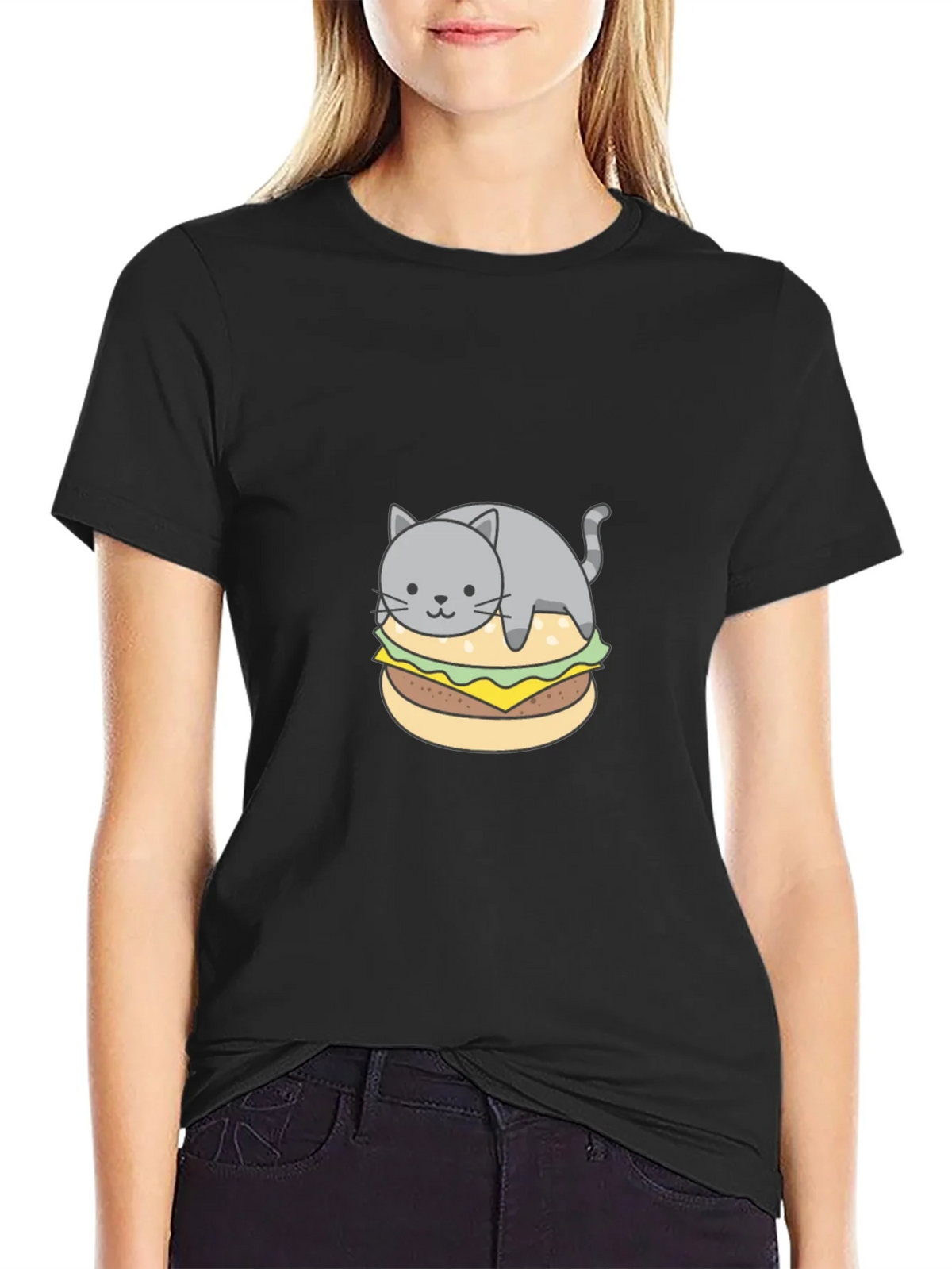 Cat Burger Graphic Tee - Unique & Comfy product image 2