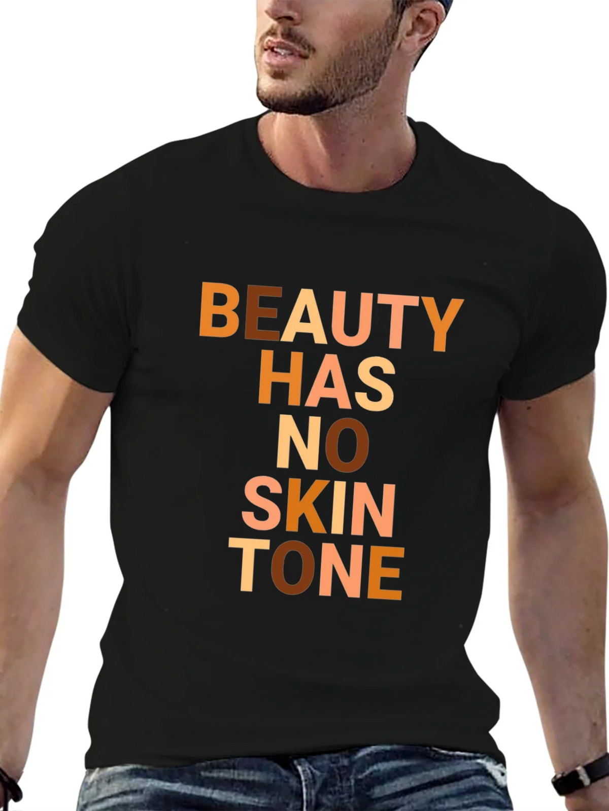 Beauty Has No Skin Tone Graphic Tee - Unisex product image 3