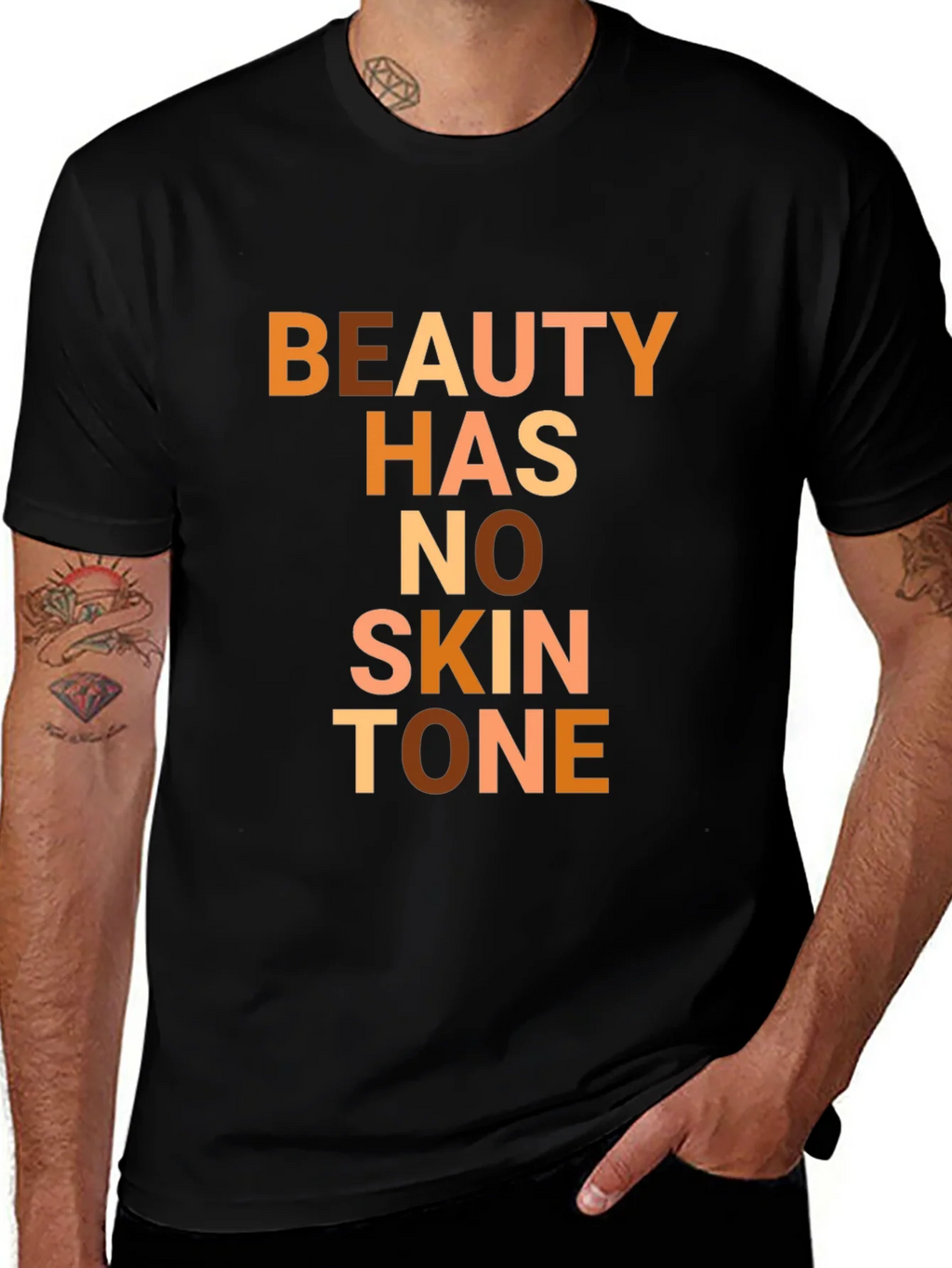 Beauty Has No Skin Tone Graphic Tee - Unisex product image 1