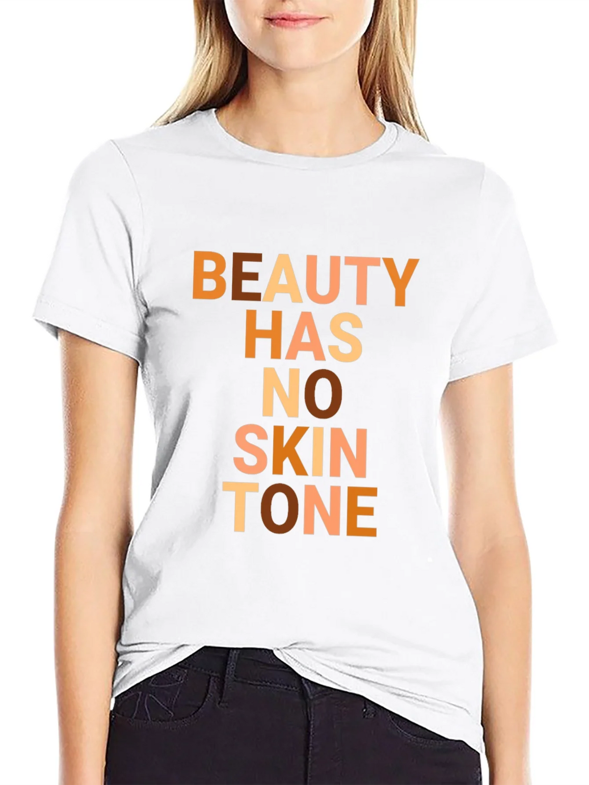 Beauty Has No Skin Tone Graphic Tee - Unisex product image 4