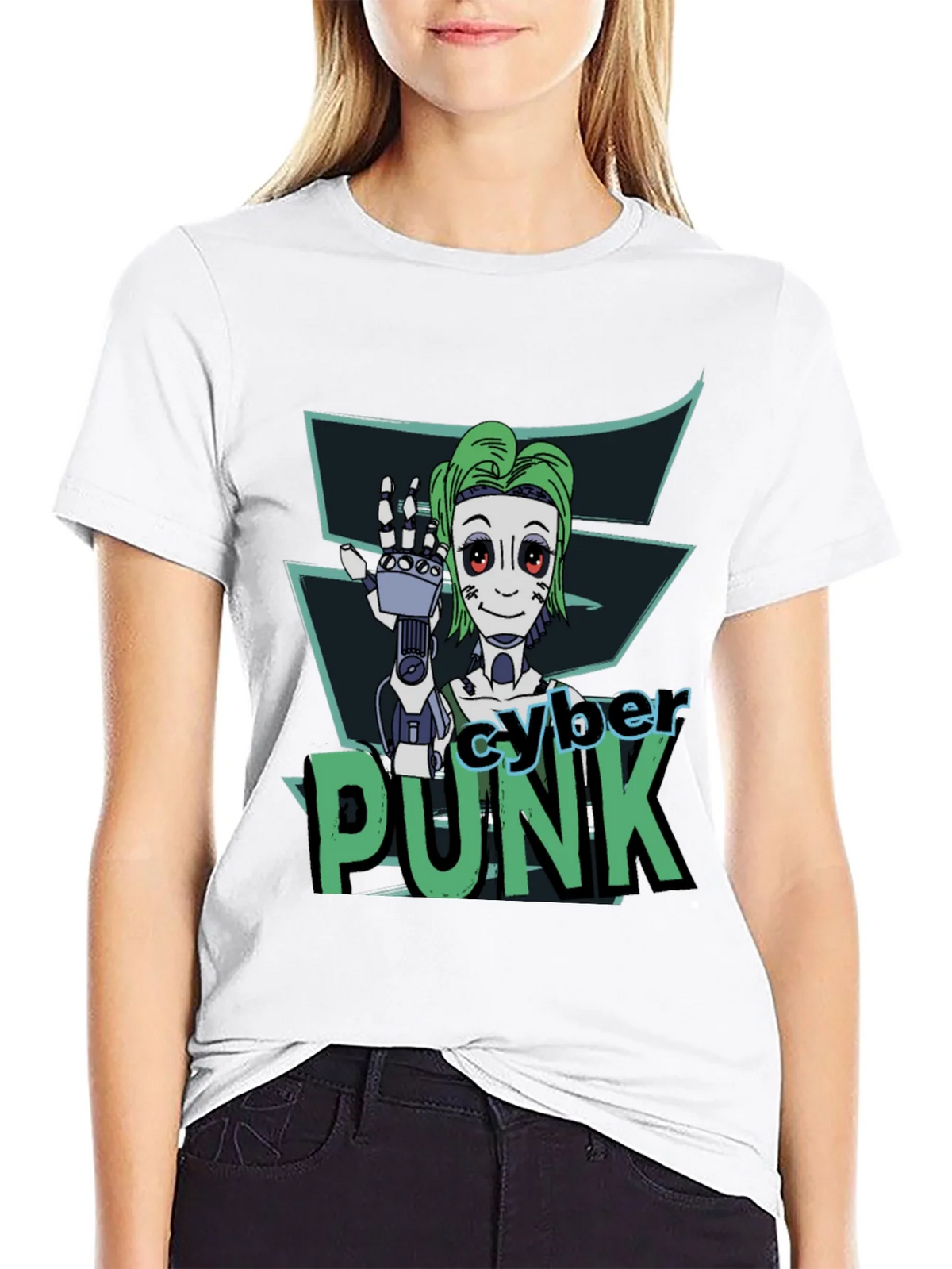 Cyberpunk Robot Graphic T-Shirt product image 5