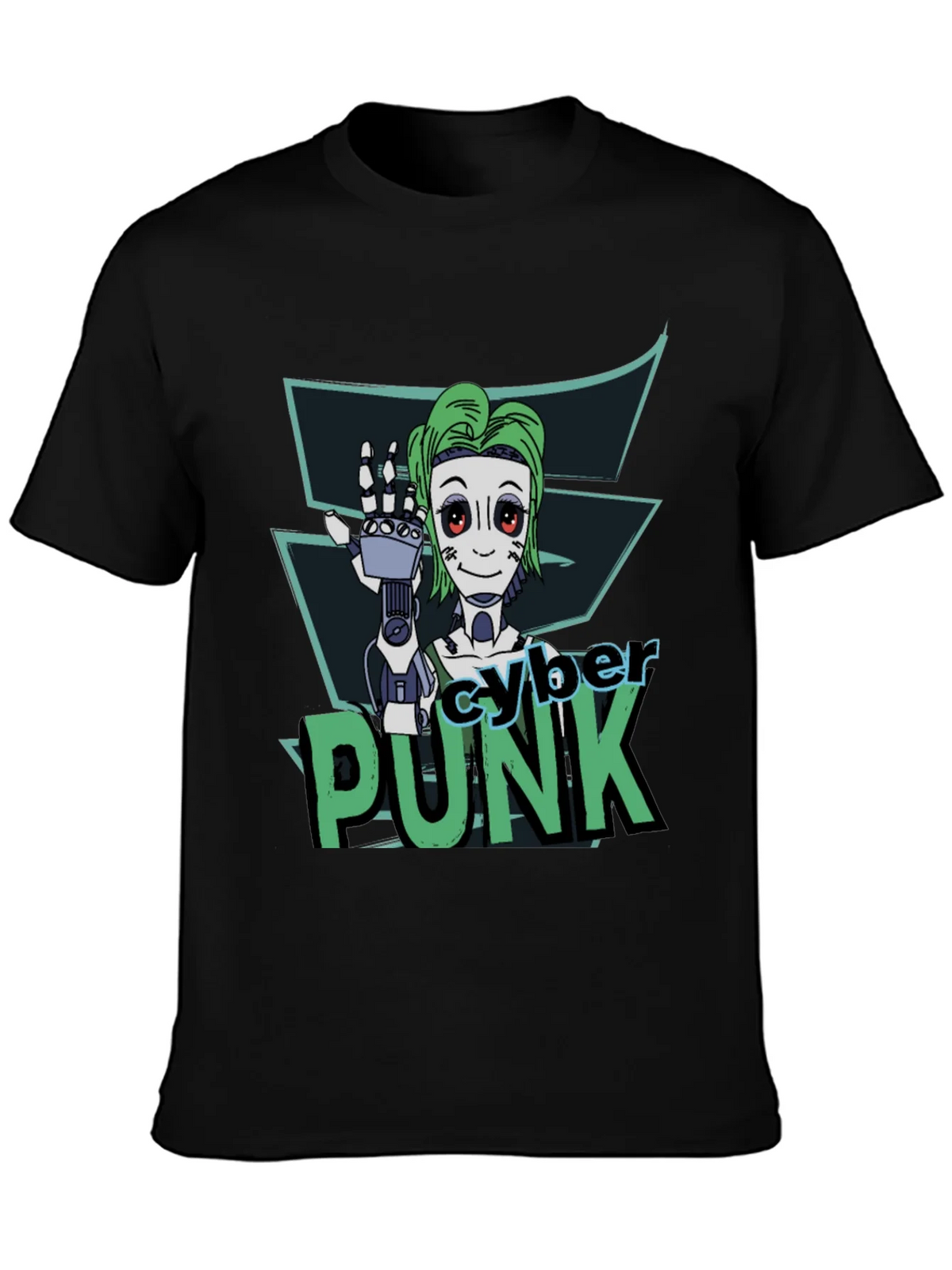 Cyberpunk Robot Graphic T-Shirt product image 2