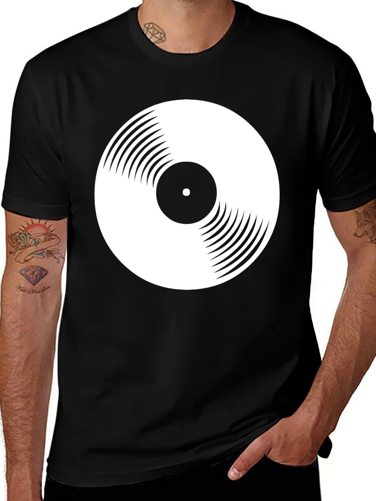 Retro Vinyl Record Graphic T-Shirt product image 1