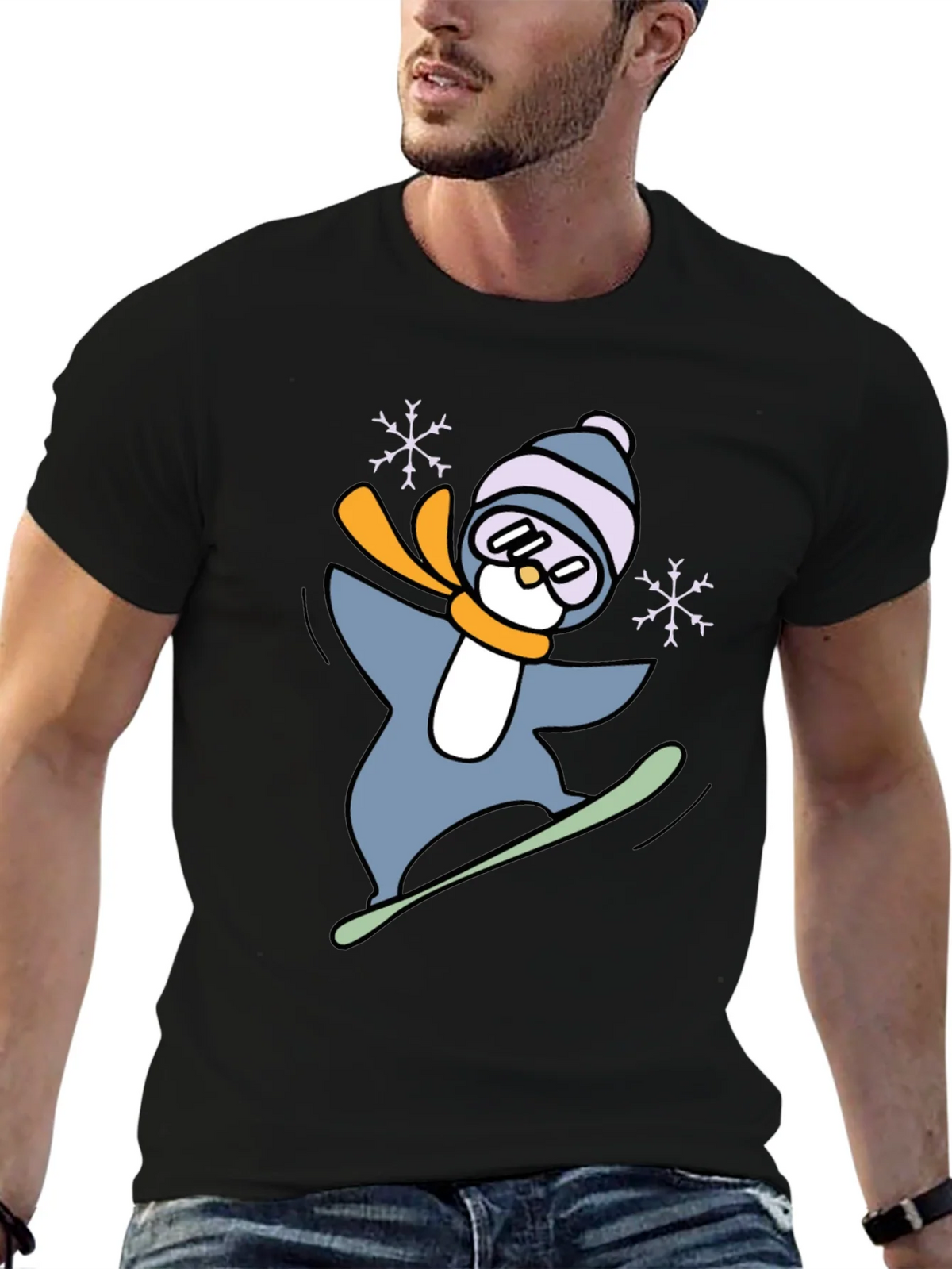 Snowboarding Penguin Graphic Tee product image 6