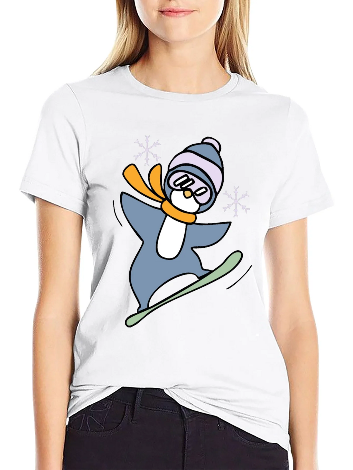 Snowboarding Penguin Graphic Tee product image 8