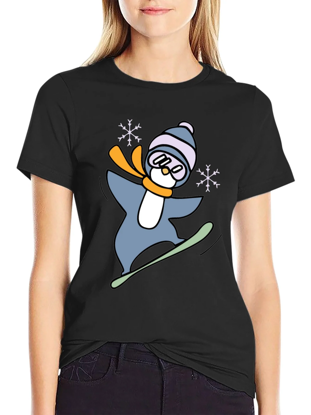 Snowboarding Penguin Graphic Tee product image 2