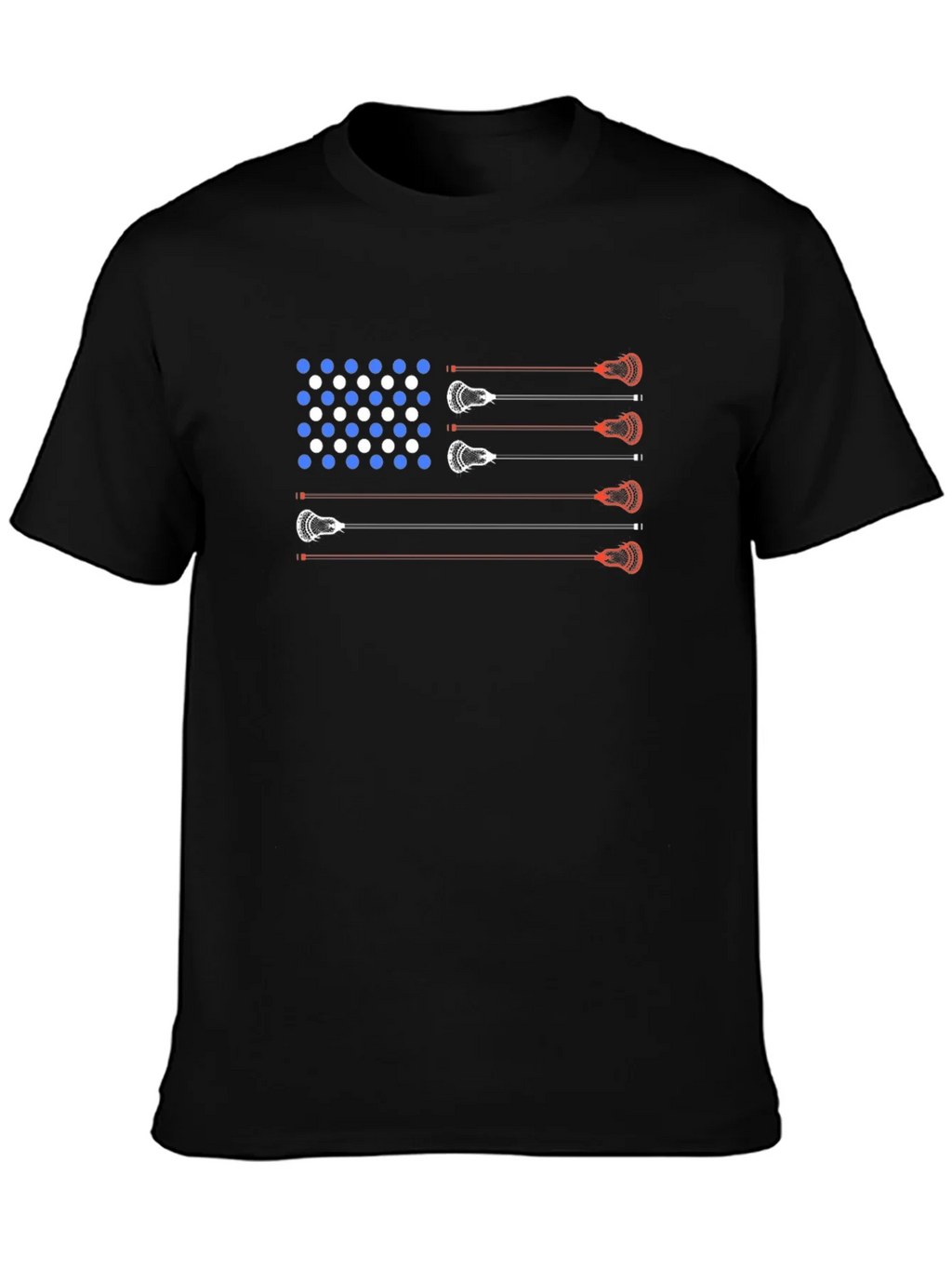Lacrosse American Flag T-Shirt - Patriotic USA Tee product image 3