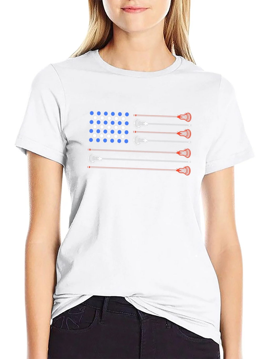 Lacrosse American Flag T-Shirt - Patriotic USA Tee product image 8