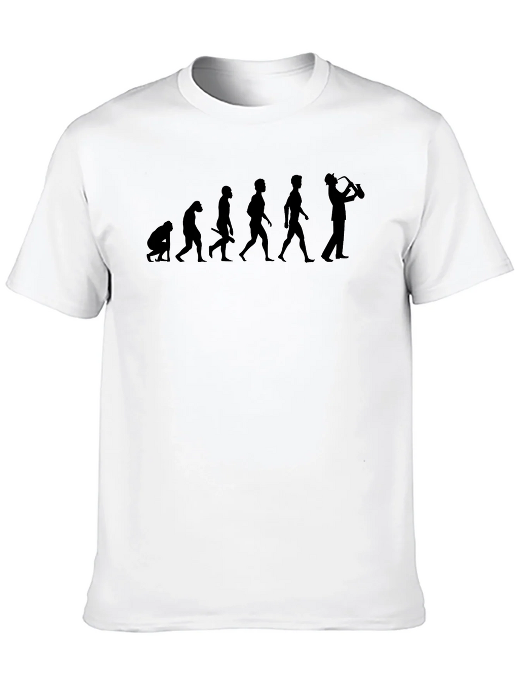 Evolution of Saxophone Player Black T-Shirt product image 1