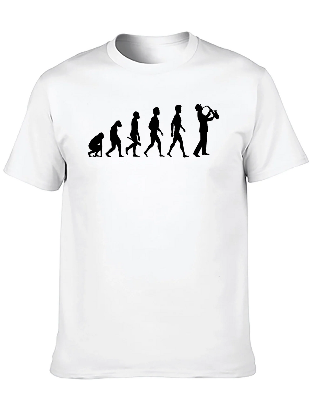 Evolution of Saxophone Player Black T-Shirt product image 1