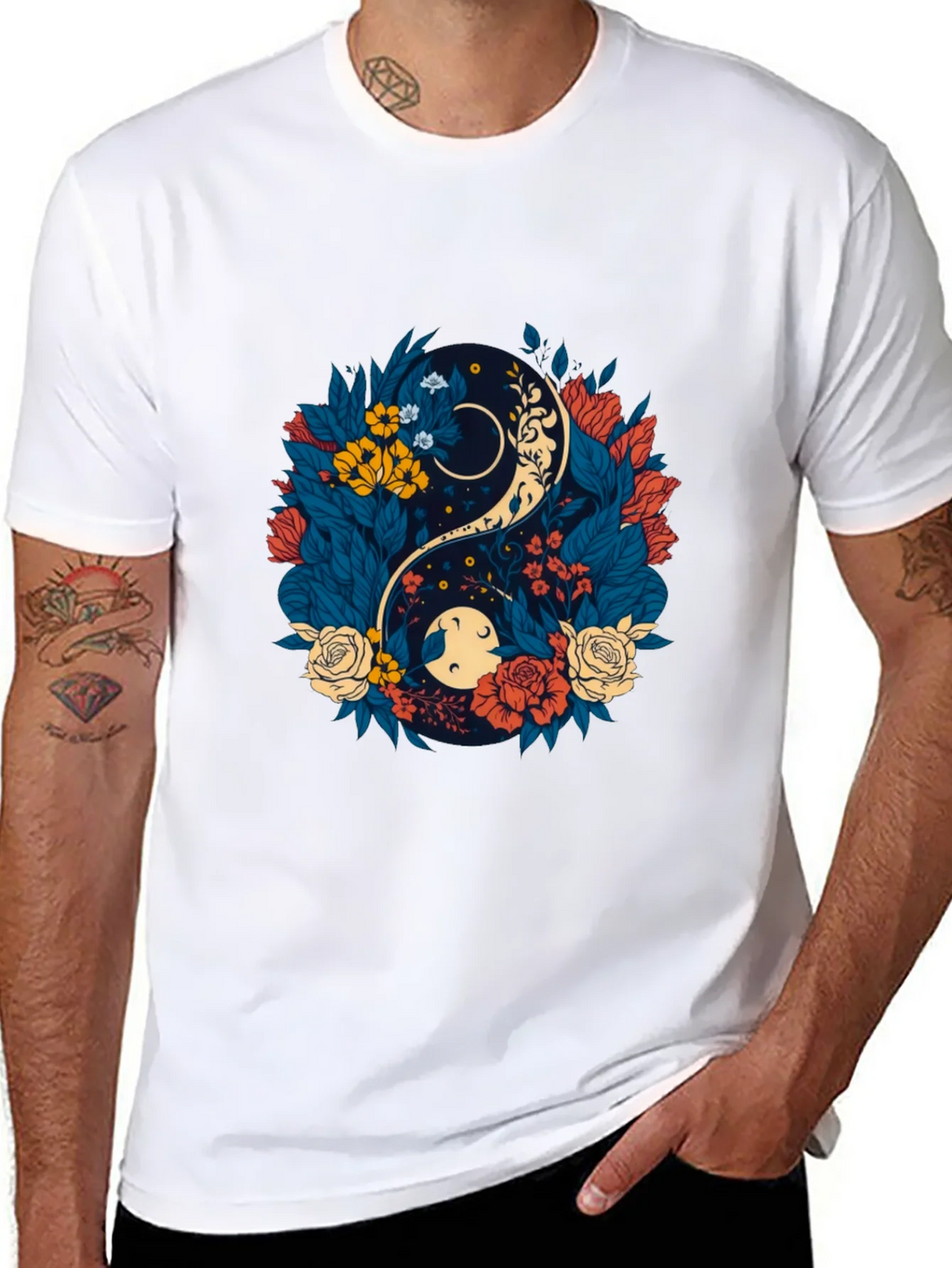 Yin Yang Floral Graphic Tee - Comfort Fit product image 7