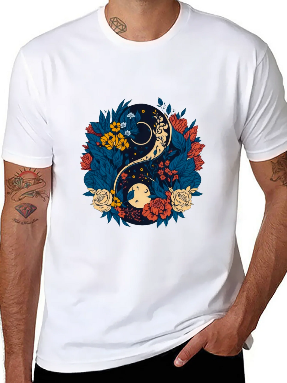Yin Yang Floral Graphic Tee - Comfort Fit product image 7