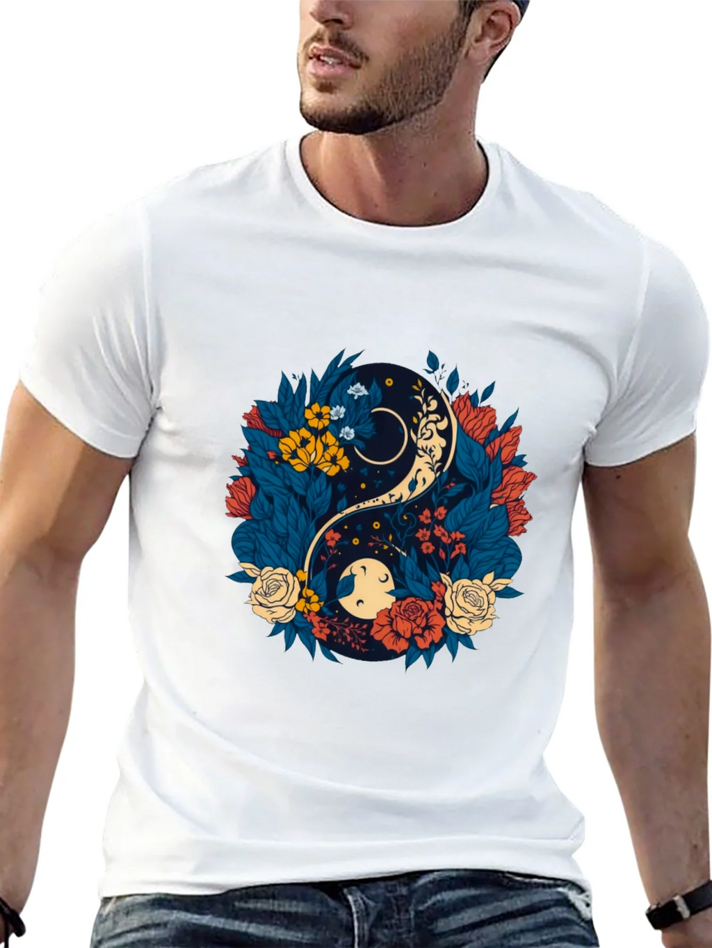 Yin Yang Floral Graphic Tee - Comfort Fit product image 12