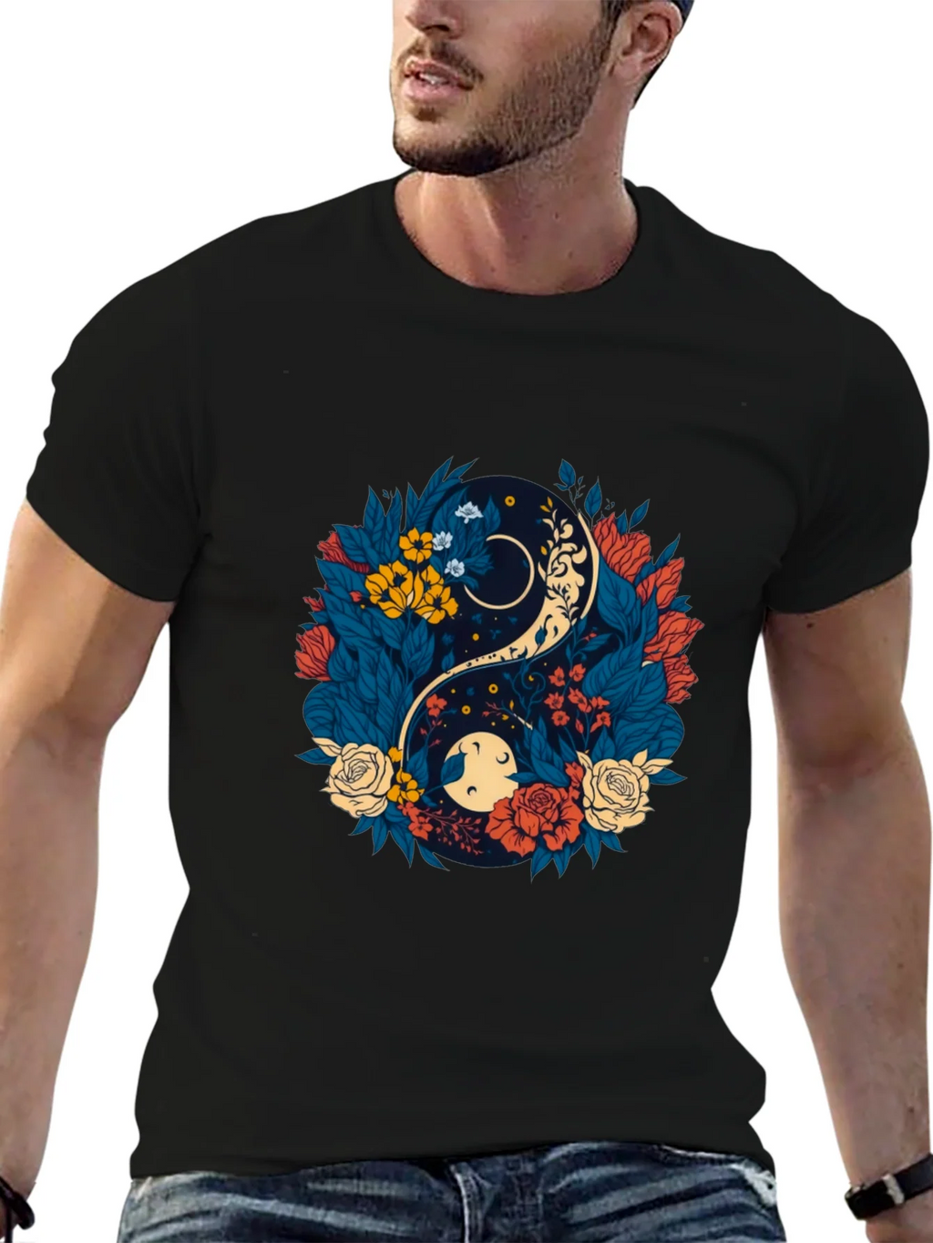 Yin Yang Floral Graphic Tee - Comfort Fit product image 6