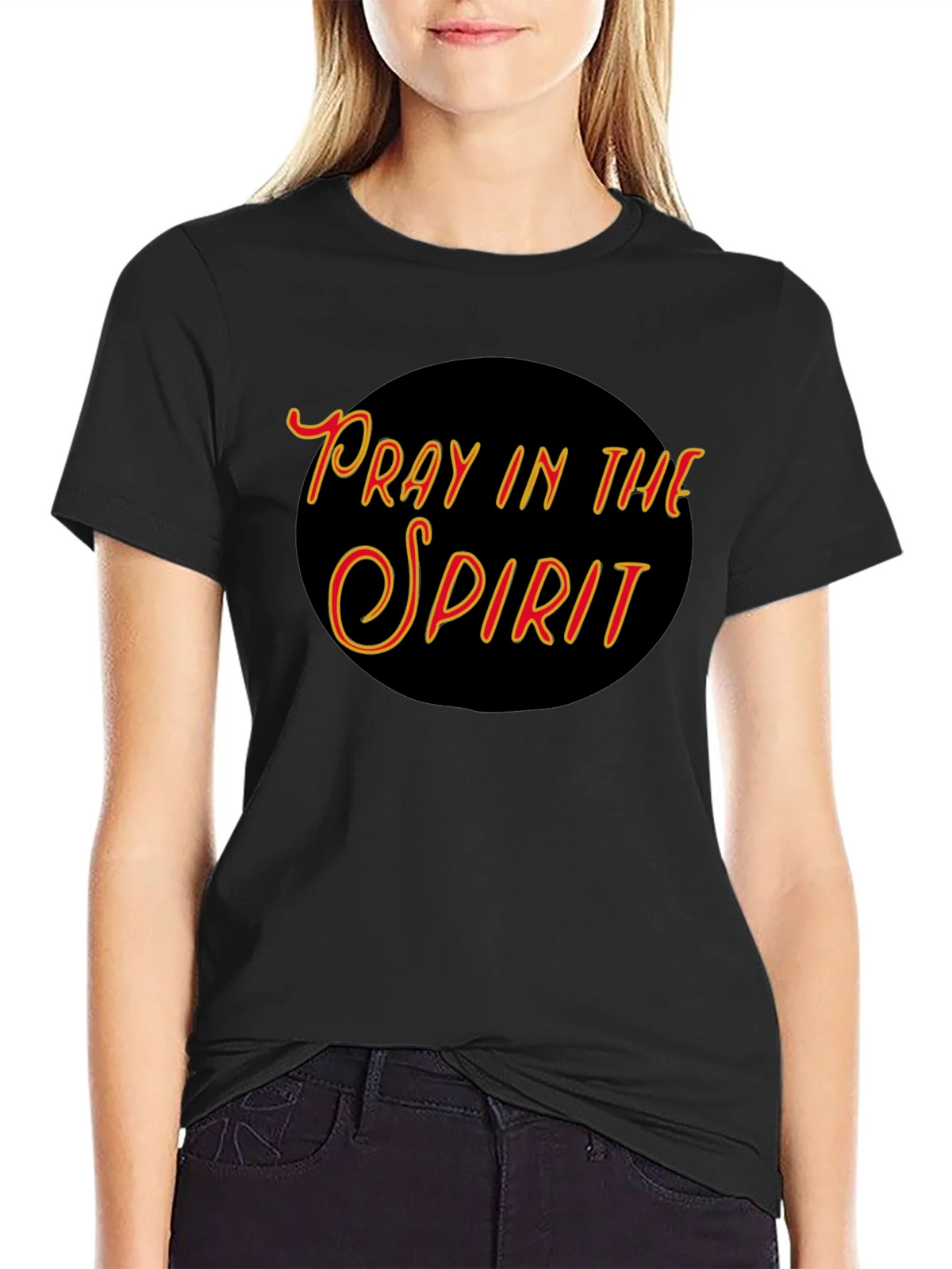 Pray In The Spirit Graphic T-Shirt - Black product image 2