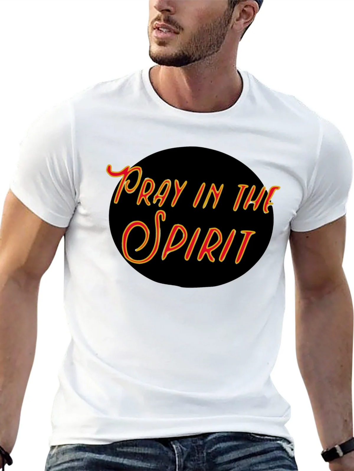 Pray In The Spirit Graphic T-Shirt - Black product image 12