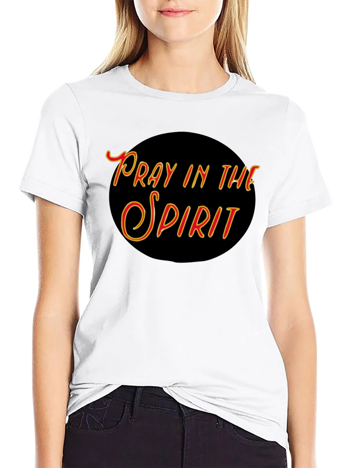 Pray In The Spirit Graphic T-Shirt - Black product image 8