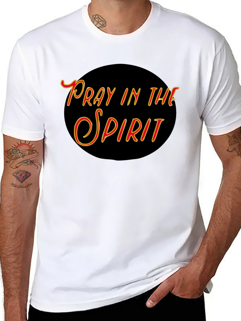 Pray In The Spirit Graphic T-Shirt - Black product image 7