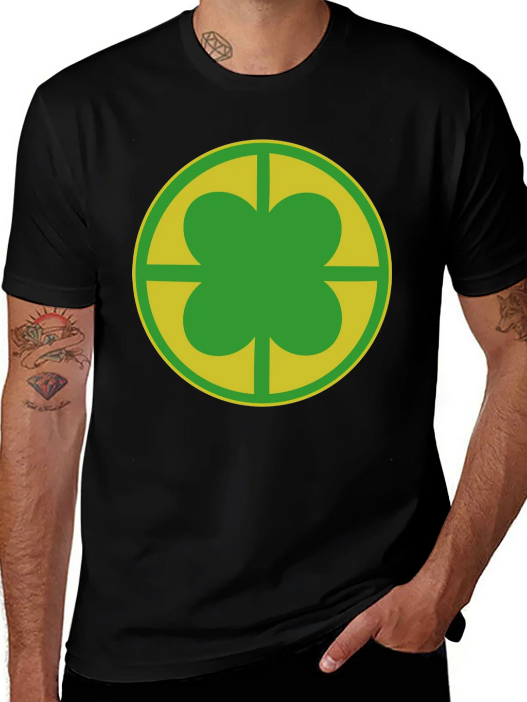 Clover Leaf Graphic Tee - Lucky Charm Design product image 1