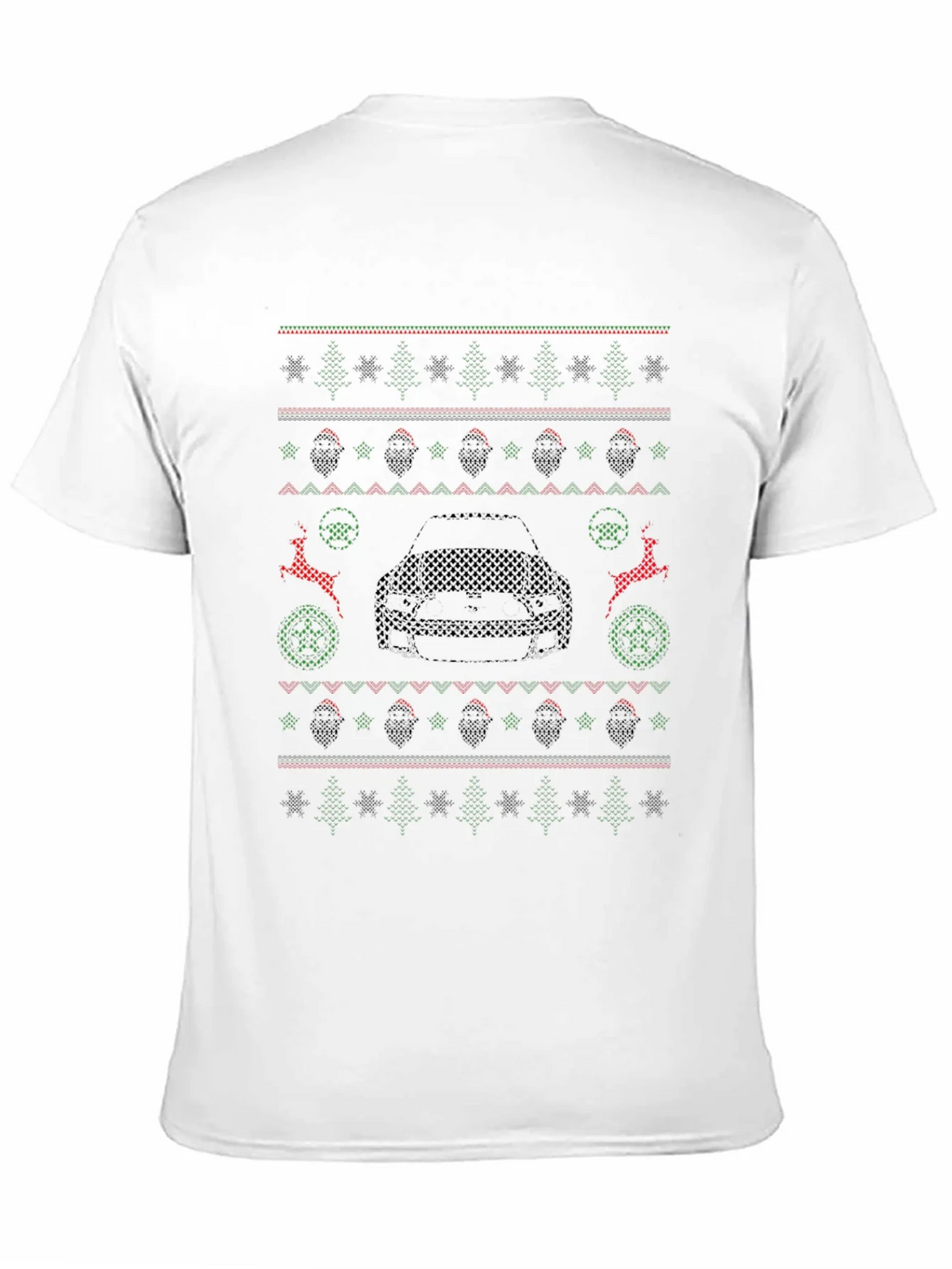 Ugly Christmas Sweater Style Car Graphic Tee product image 10