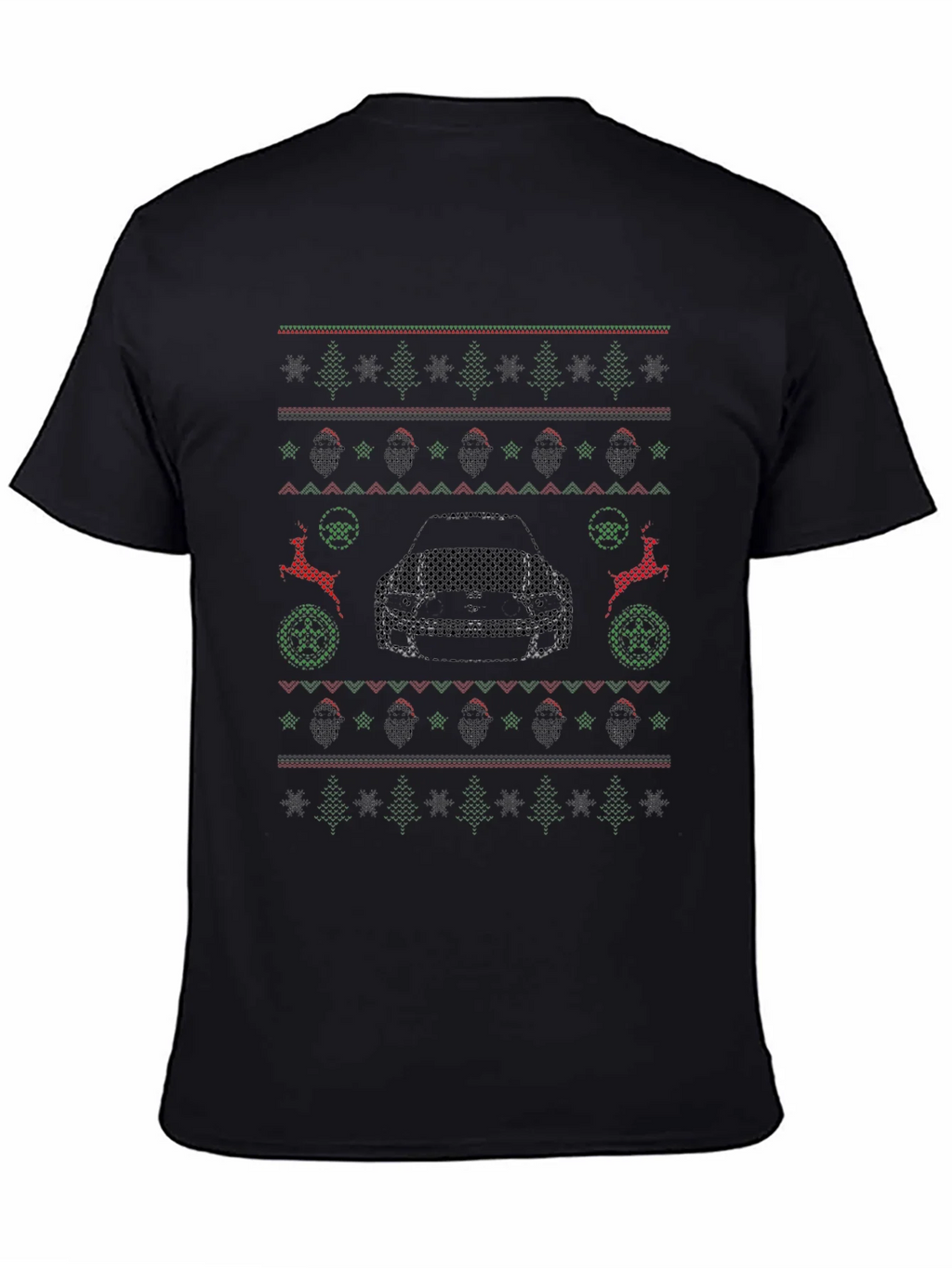 Ugly Christmas Sweater Style Car Graphic Tee product image 4