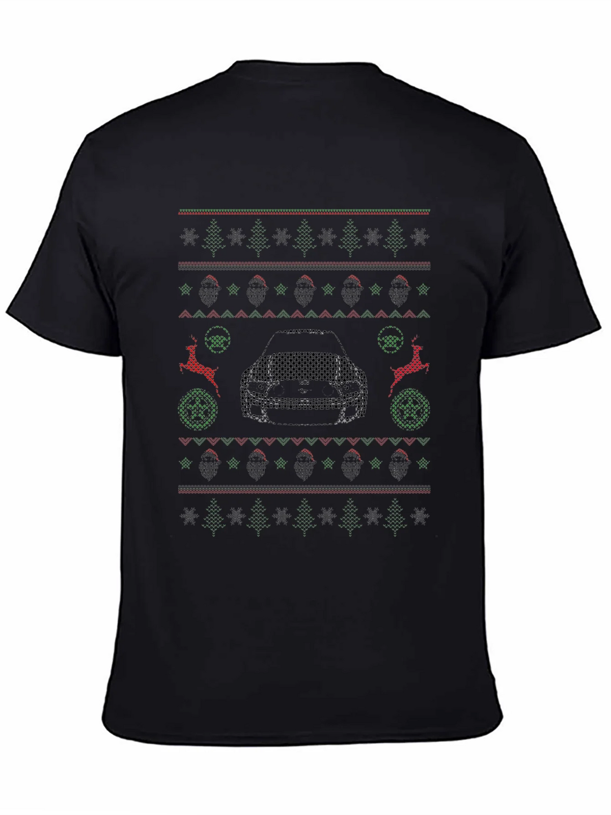 Ugly Christmas Sweater Style Car Graphic Tee product image 4