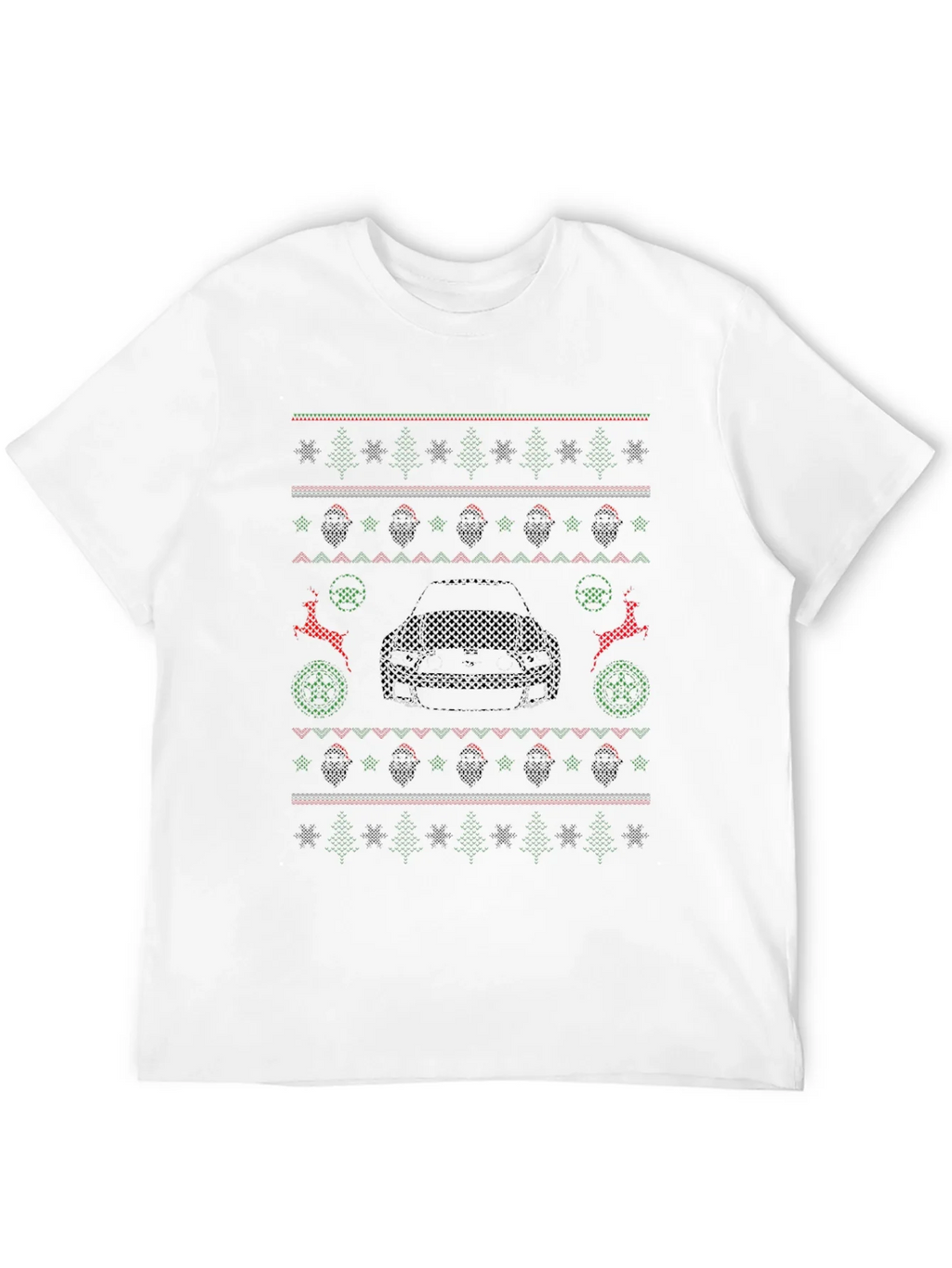 Ugly Christmas Sweater Style Car Graphic Tee product image 11