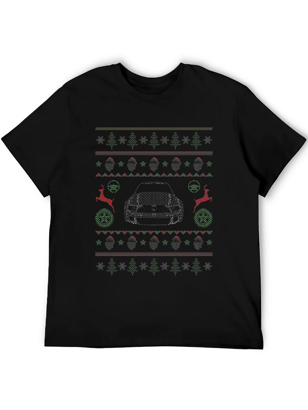 Ugly Christmas Sweater Style Car Graphic Tee product image 5