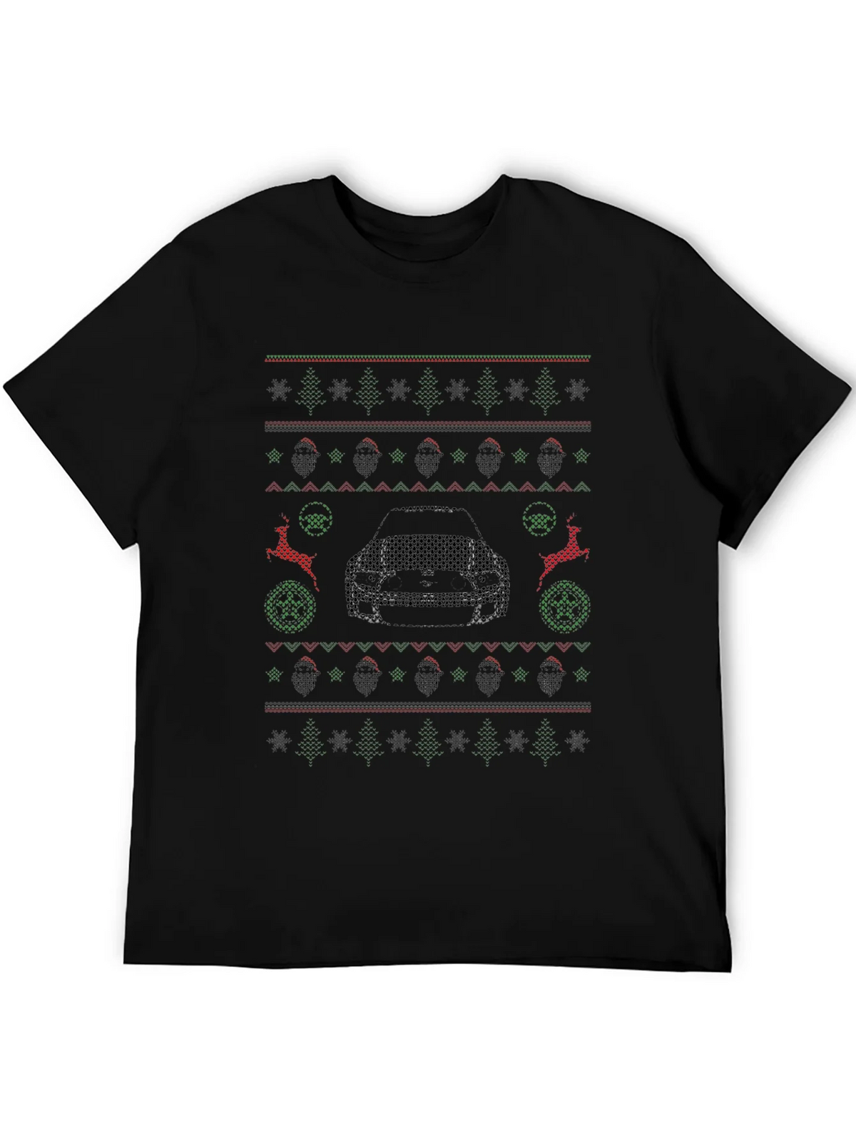 Ugly Christmas Sweater Style Car Graphic Tee product image 5