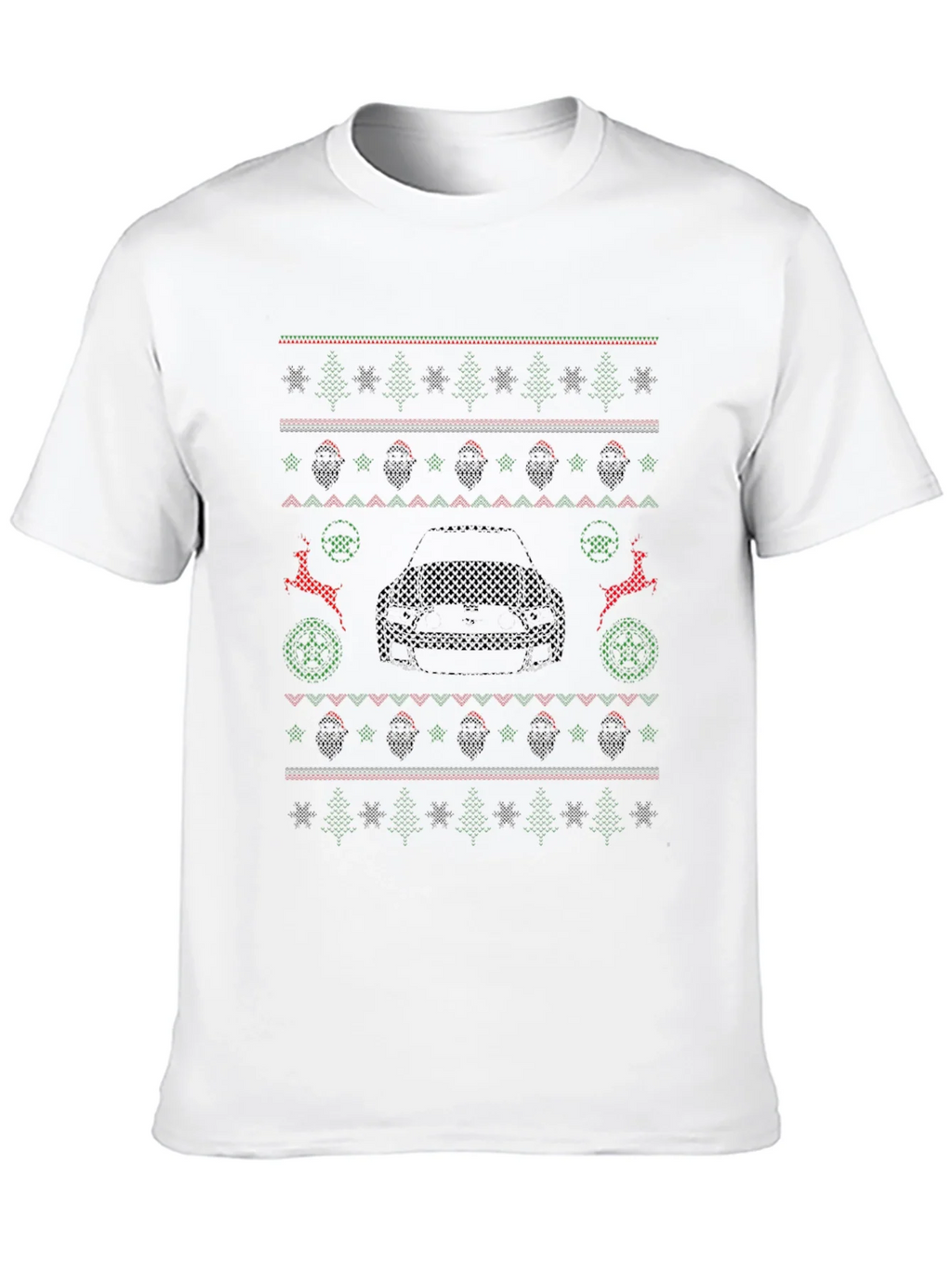 Ugly Christmas Sweater Style Car Graphic Tee product image 9
