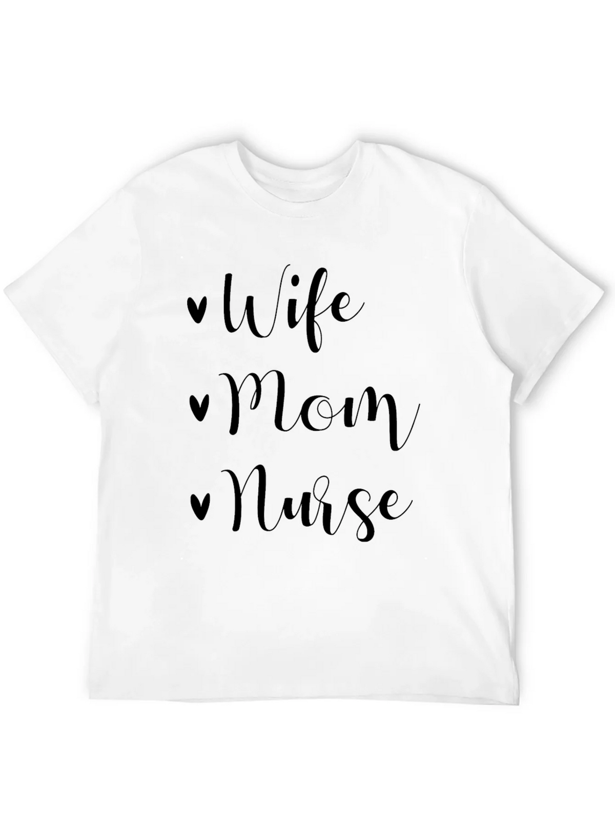 Wife Mom Nurse Black T-Shirt product image 6