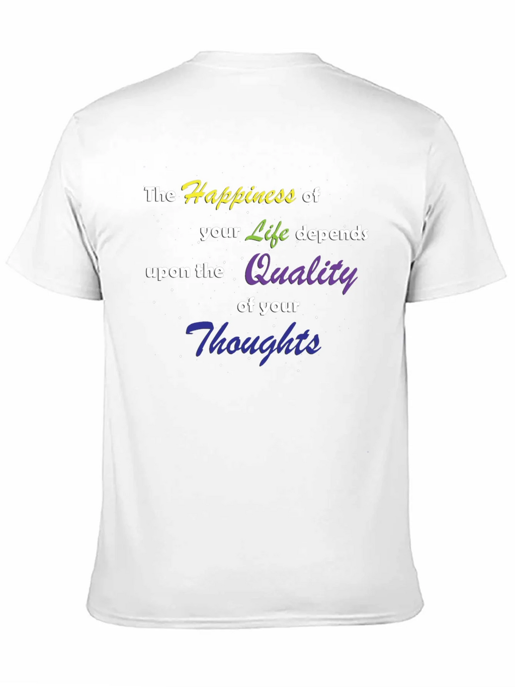 Happiness of Life T-Shirt - Quality Thoughts Graphic Tee product image 3